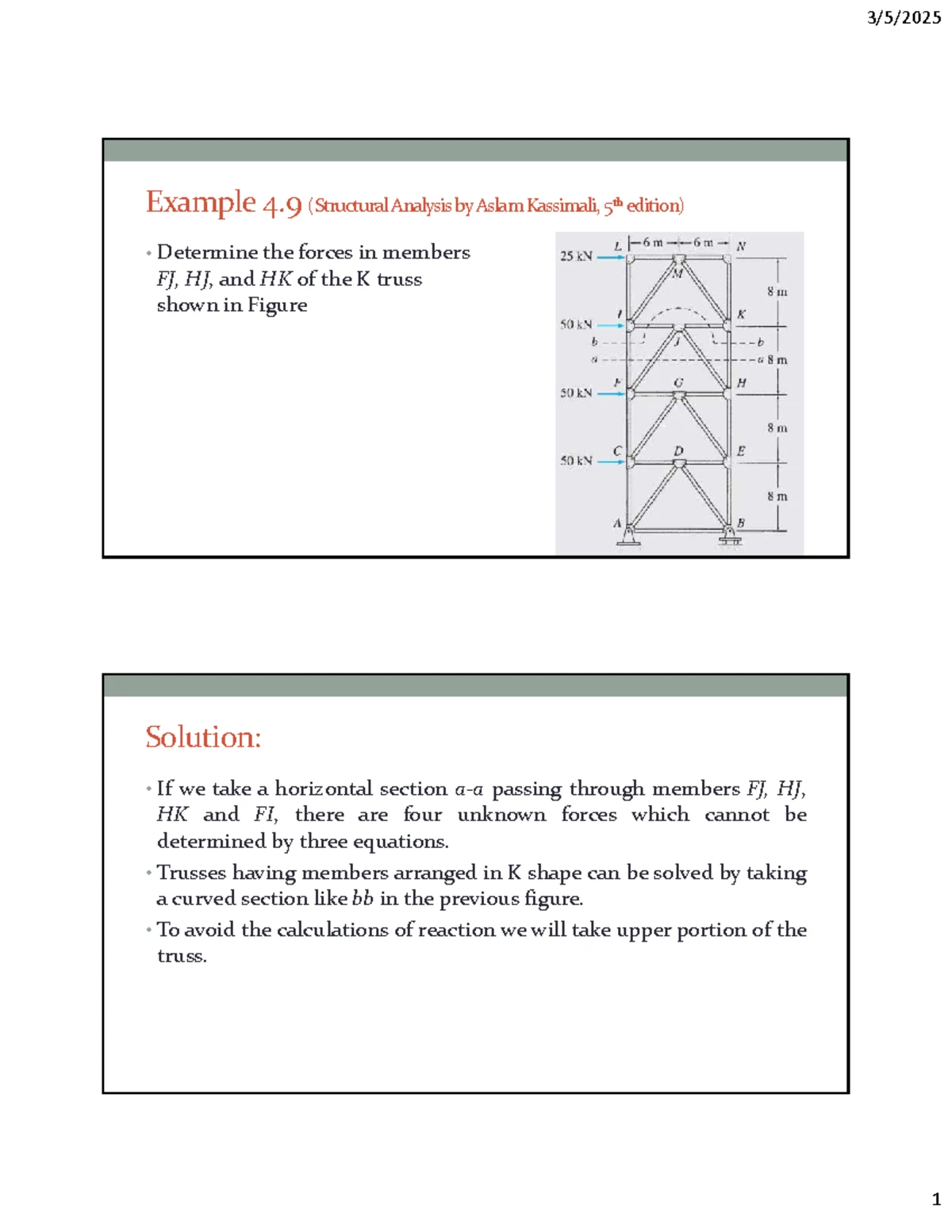 ESA 101 Lecture 2: Tributary Loadings in Structural Analysis - Studocu