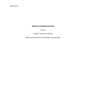 D021 Task 2 - D021 Task 2 - A. Evaluate the attached “Curriculum Map ...