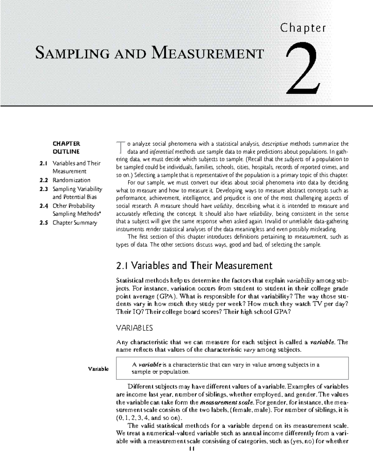 Sampling and Measurement in Social Sciences: Chapter 2 Overview - Studocu