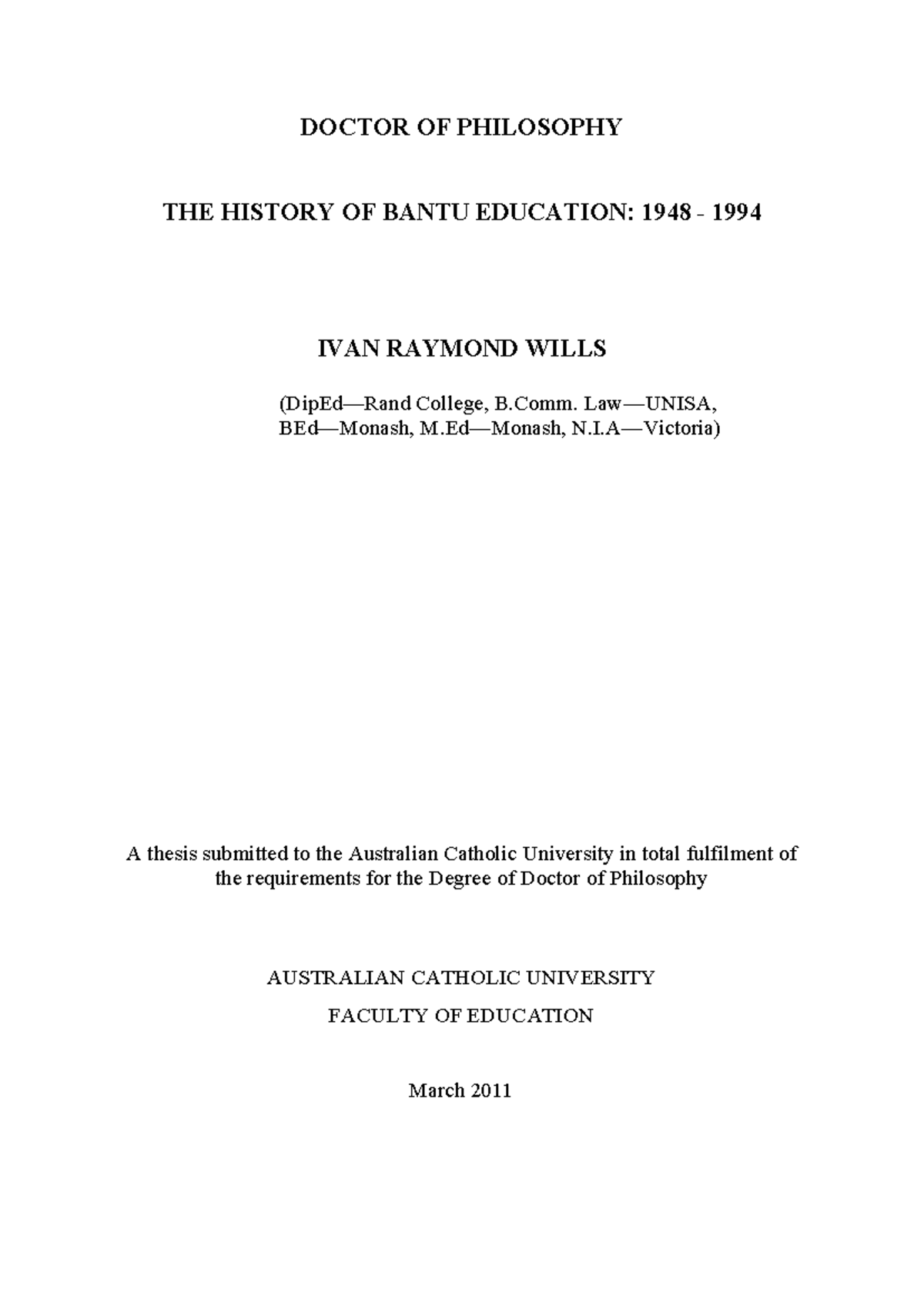 The History of Bantu Education (1948-1994): A Critical Analysis by ...