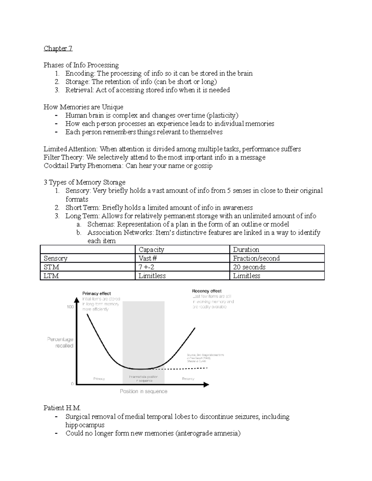 PSYC110 Exam 3 Study Guide - Chapter 7 Phases of Info Processing 1 ...