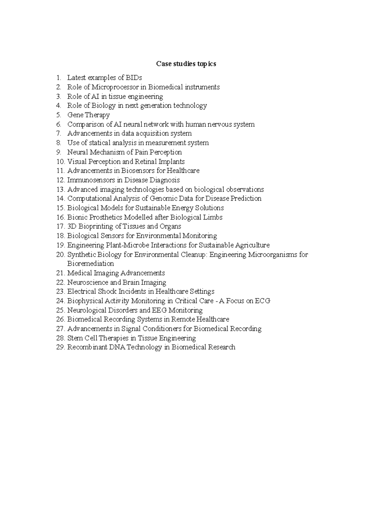 Case Study topics - good - Case studies topics Latest examples of BIDs ...