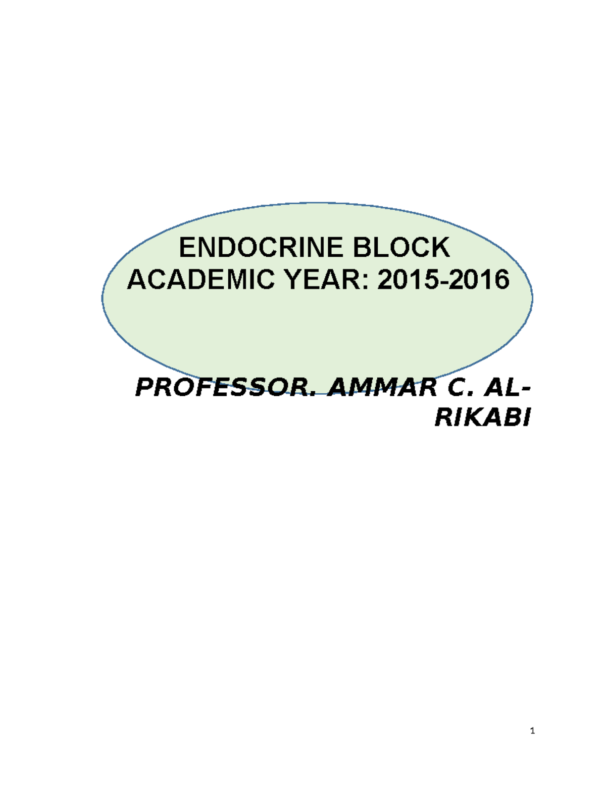 ENDOCRINE BLOCK: PATHOLOGY OF DIABETES & THYROID DISORDERS - Studocu