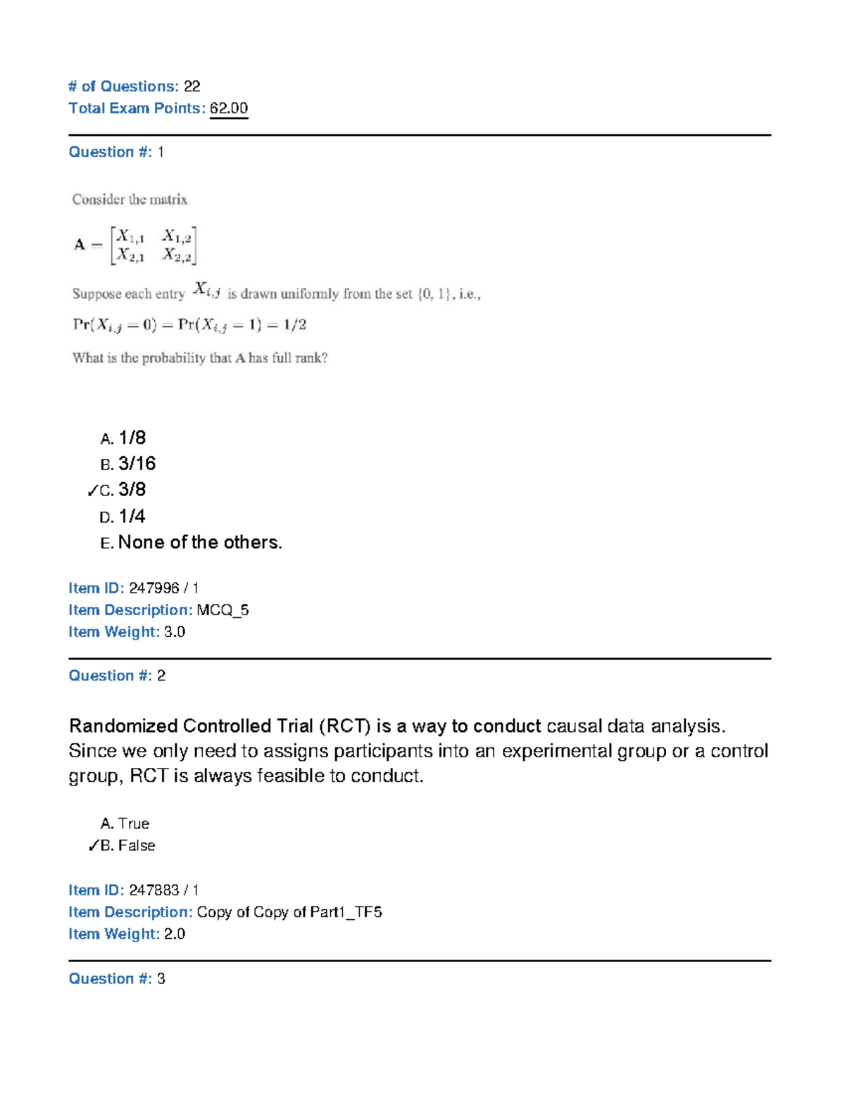 EE2211-AY2324-Sem2-Midterm MCQ and True/False Questions - Document Preview