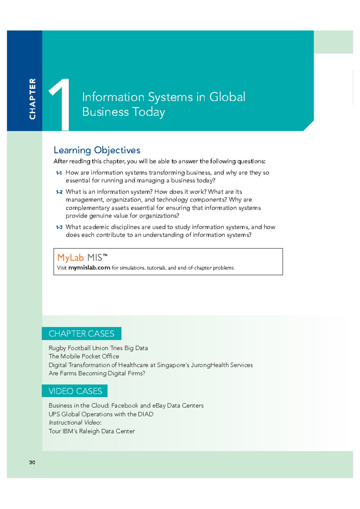 Chapter 1 - MIS: Information Systems Transforming Global Business - Studocu