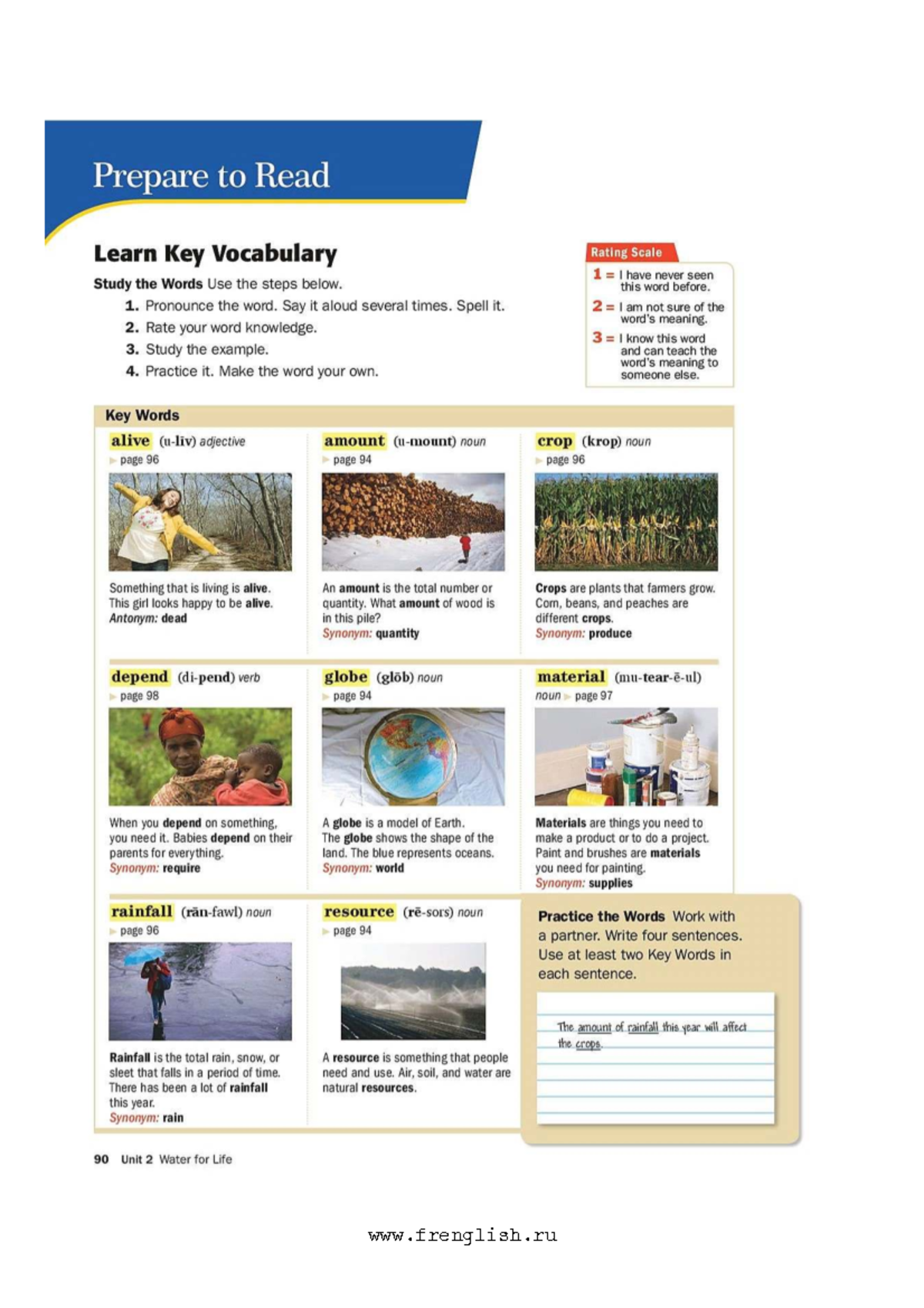 Reading Water: Key Vocabulary and Comprehension Strategies - Studocu