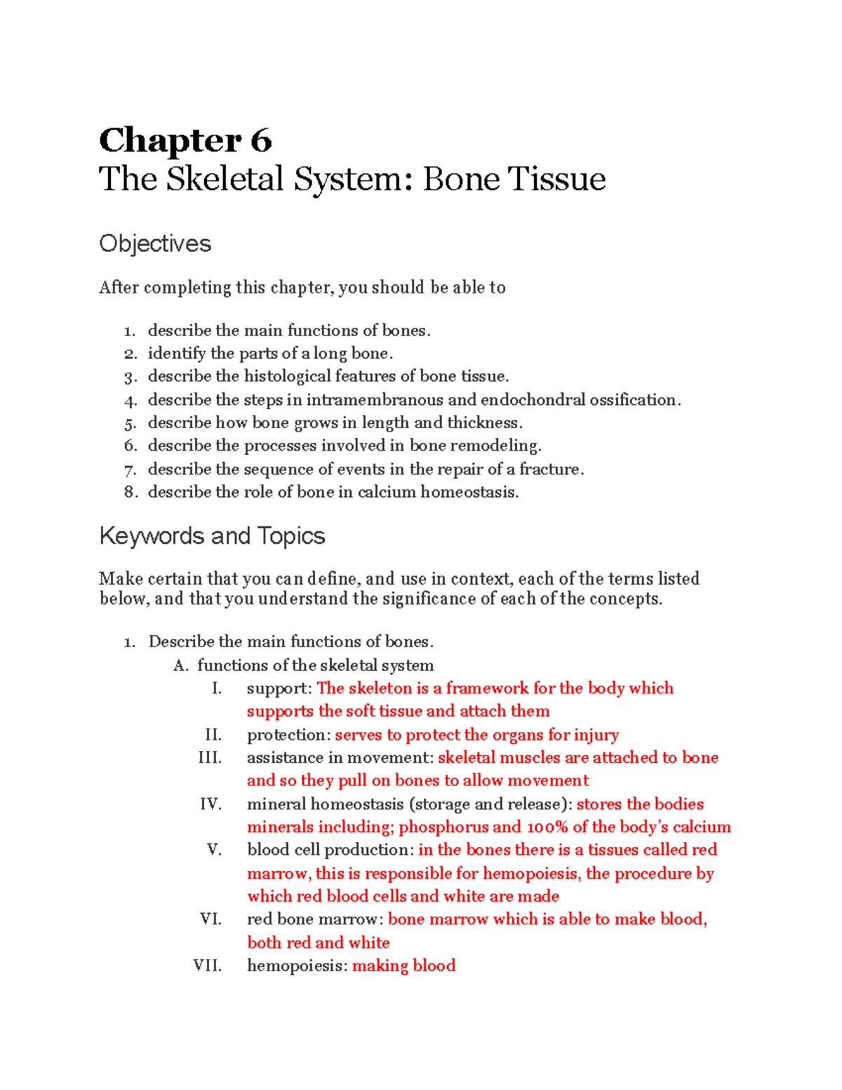 Chapter 6 - Lecture notes Chpt 6 - Chapter 6 – The Skeletal System ...