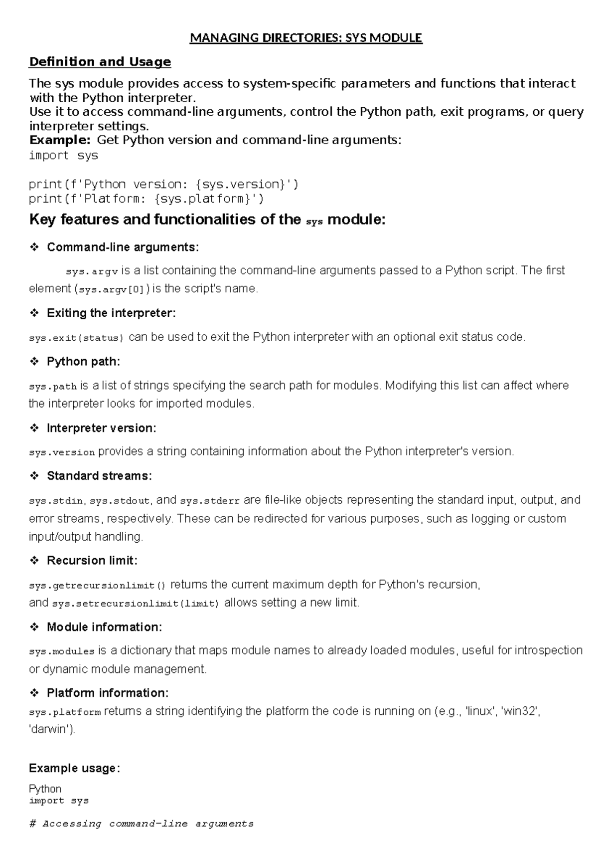 Python Unit 5 Notes: Managing Directories & File Handling Techniques ...