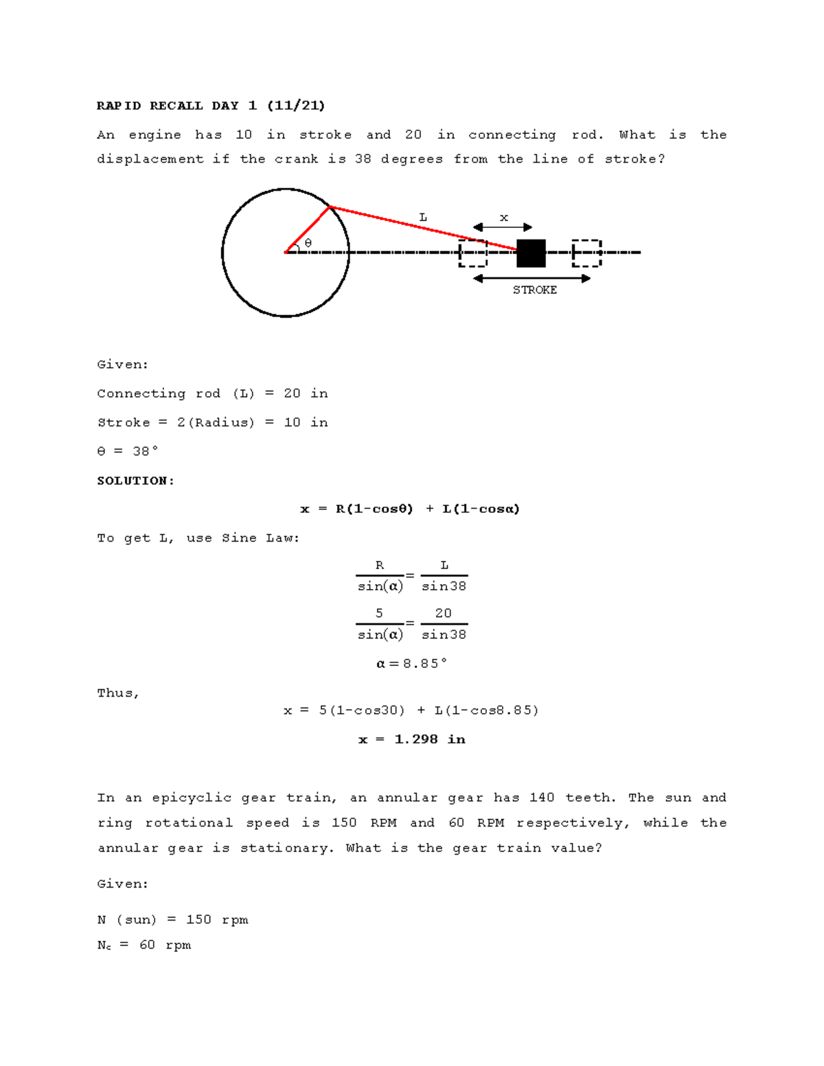 Rapid Recall DAY 1 - Lecture Notes on Mechanical Engineering Concepts ...