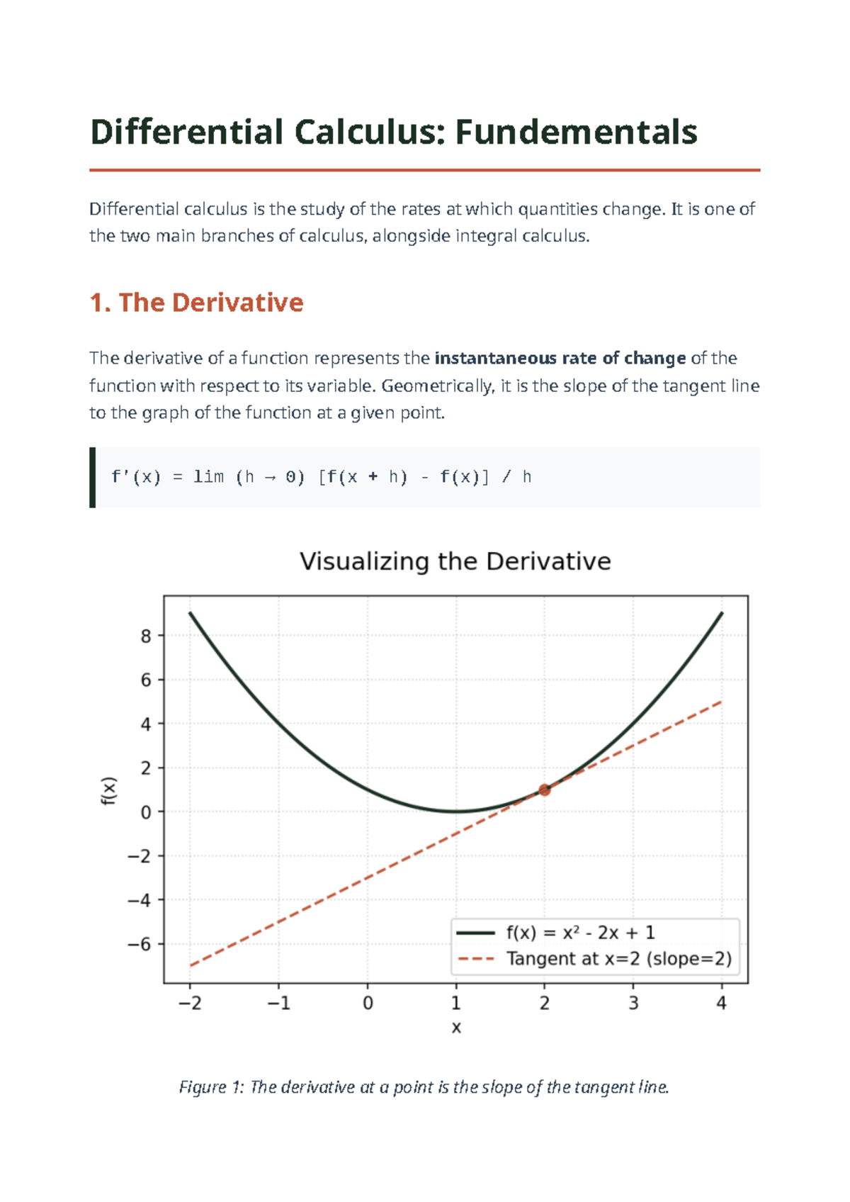 Differential Calculus: Fundamentals and Basic Rules - Studocu