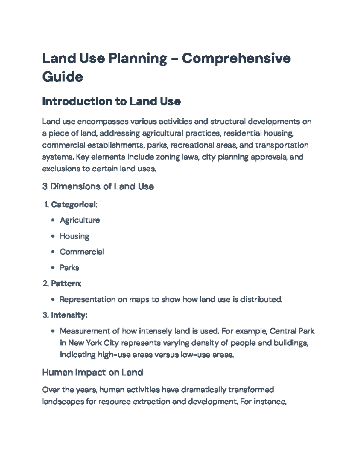 Comprehensive Guide to Land Use Planning Principles and Practices ...