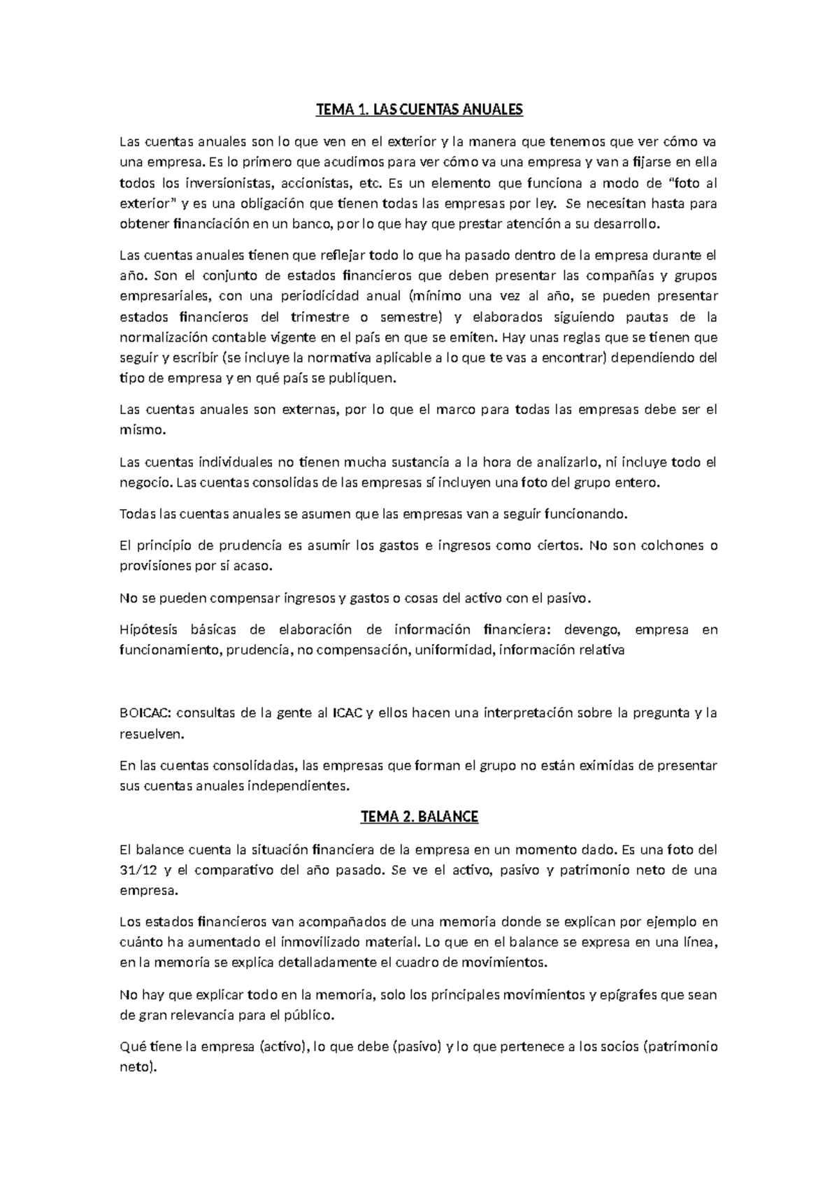 TEMA 1-6: Apuntes sobre Cuentas Anuales y Estados Financieros - Studocu