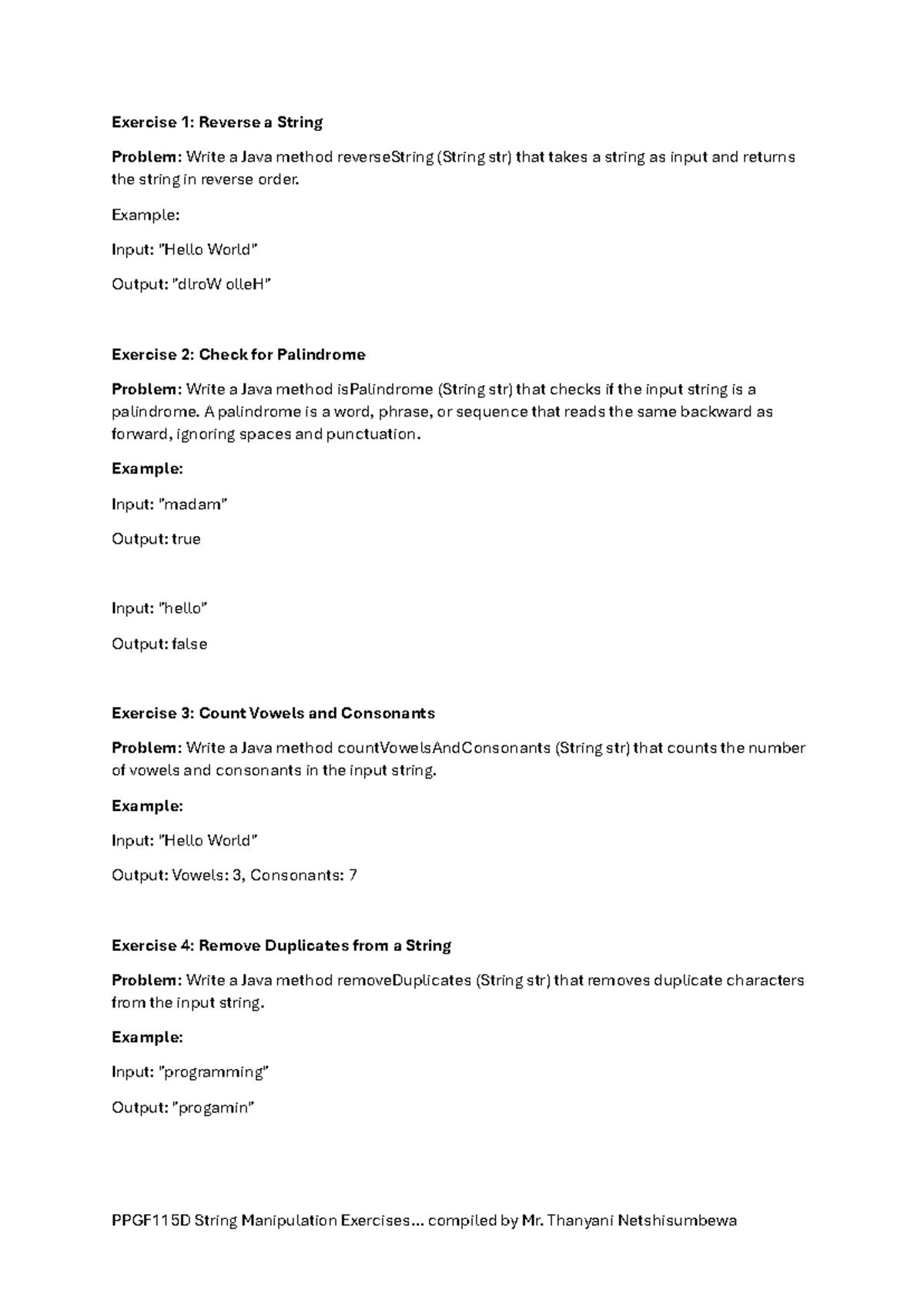 PPGF15D String Manipulation Exercises - Exercise 1: Reverse a String ...