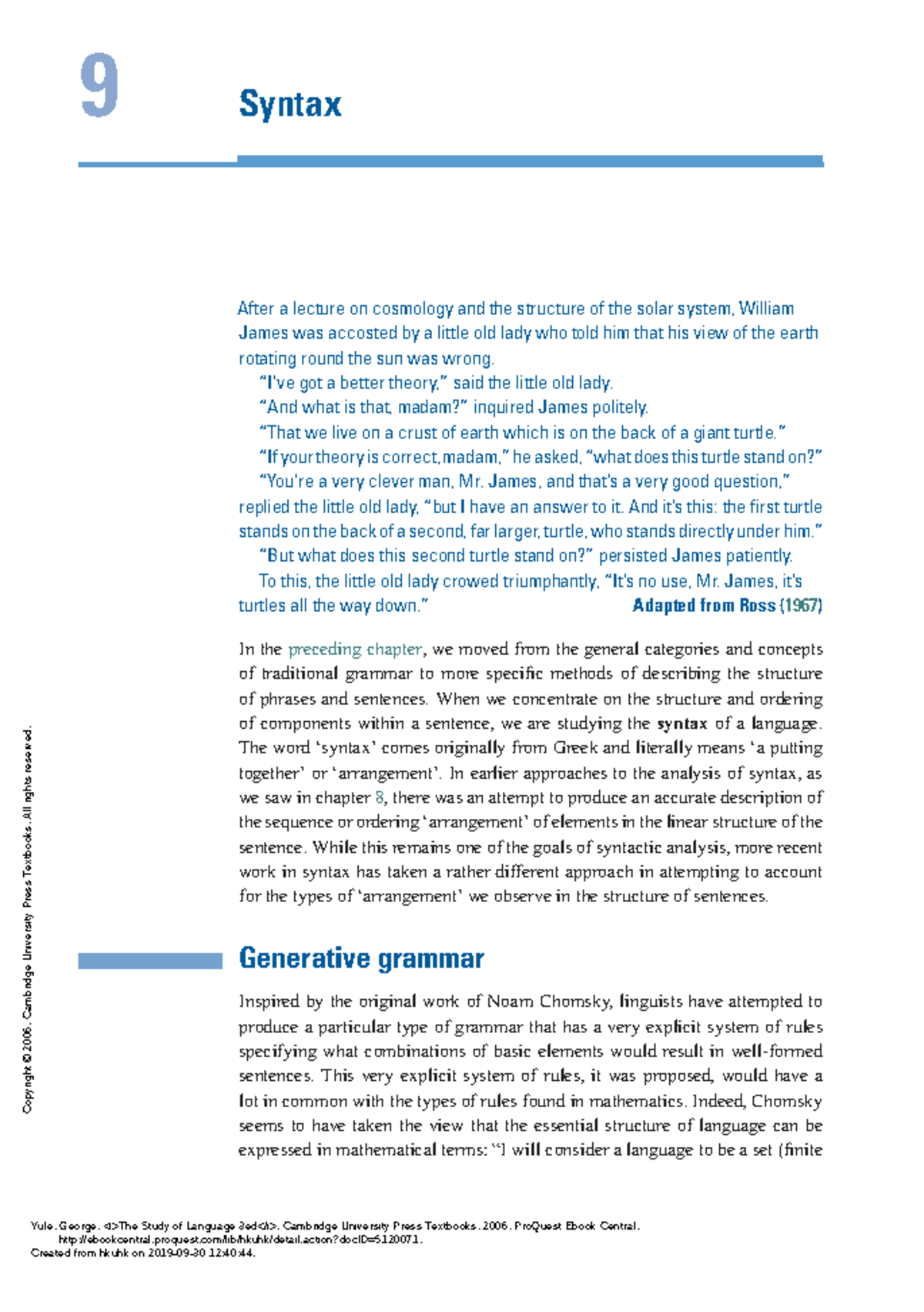 Revisiting Syntax: Key Concepts from The Study of Language 3ed (Chapter ...