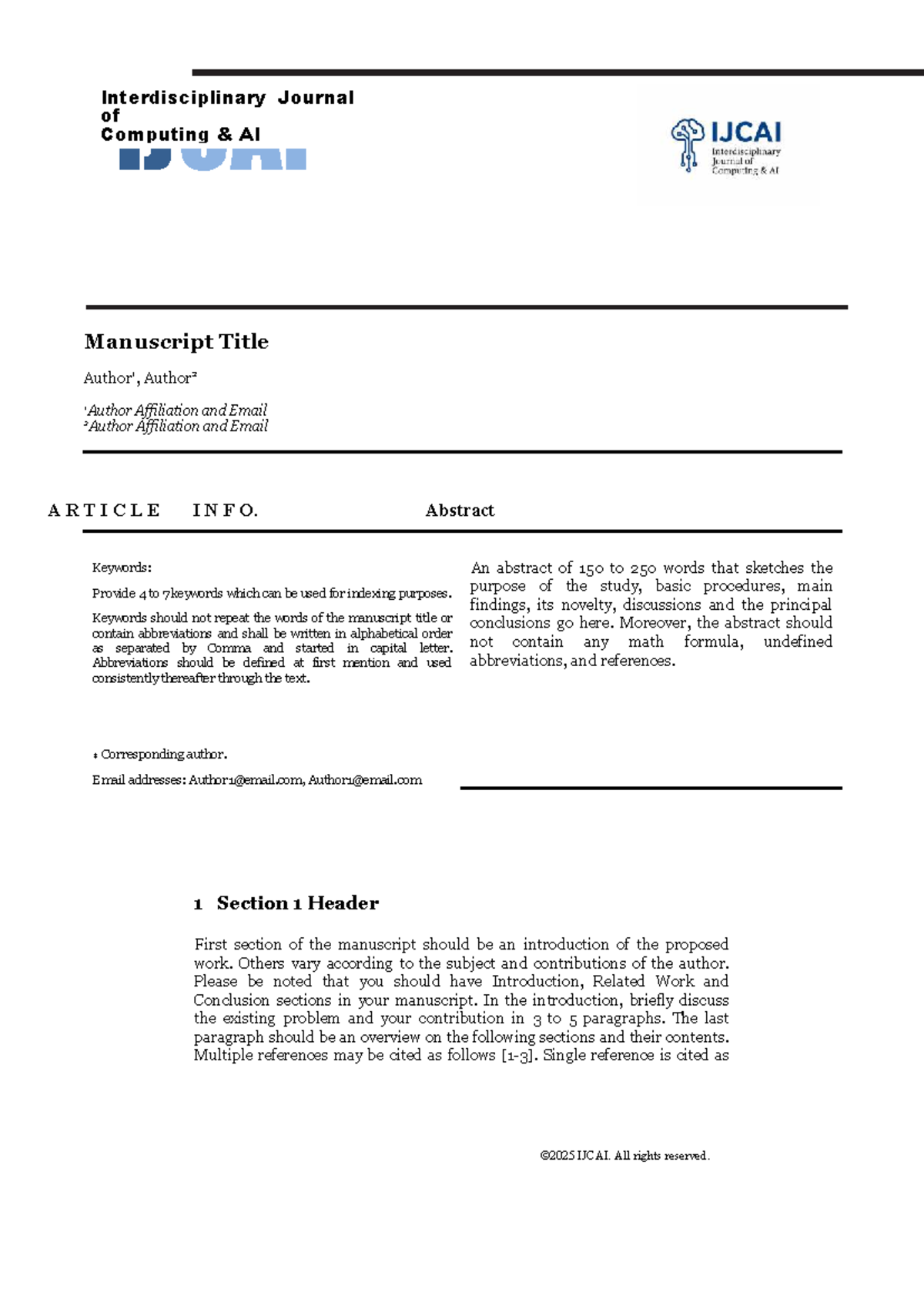 IJCAI 2025 Manuscript Template and Guidelines for Authors - Studocu