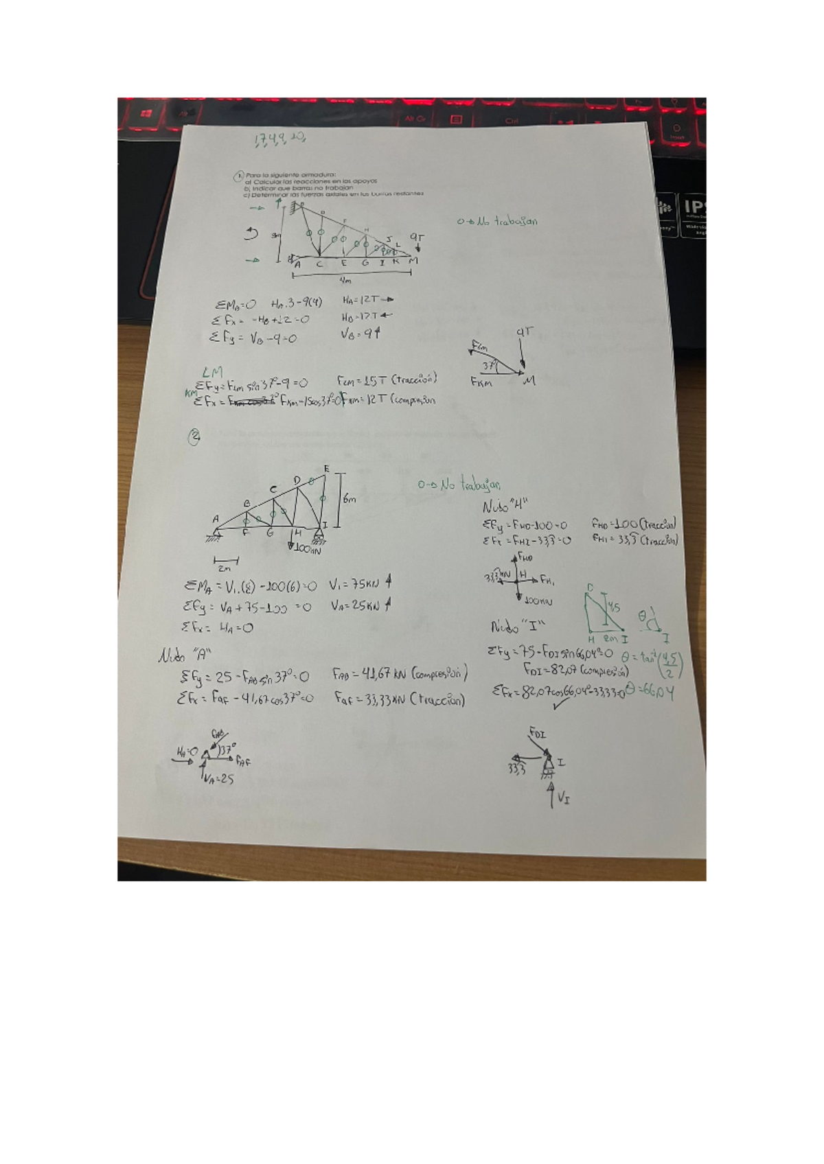 Práctica de Estática: Análisis de Armaduras Pc3 - Document Preview