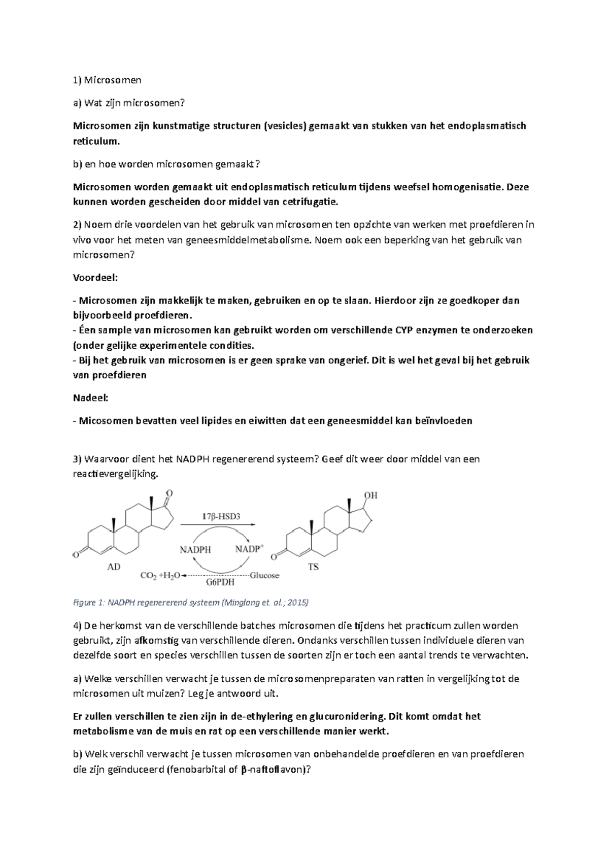 Voorbereidingsvragen over Microsomen en Hun Toepassingen (Biologie 101 ...