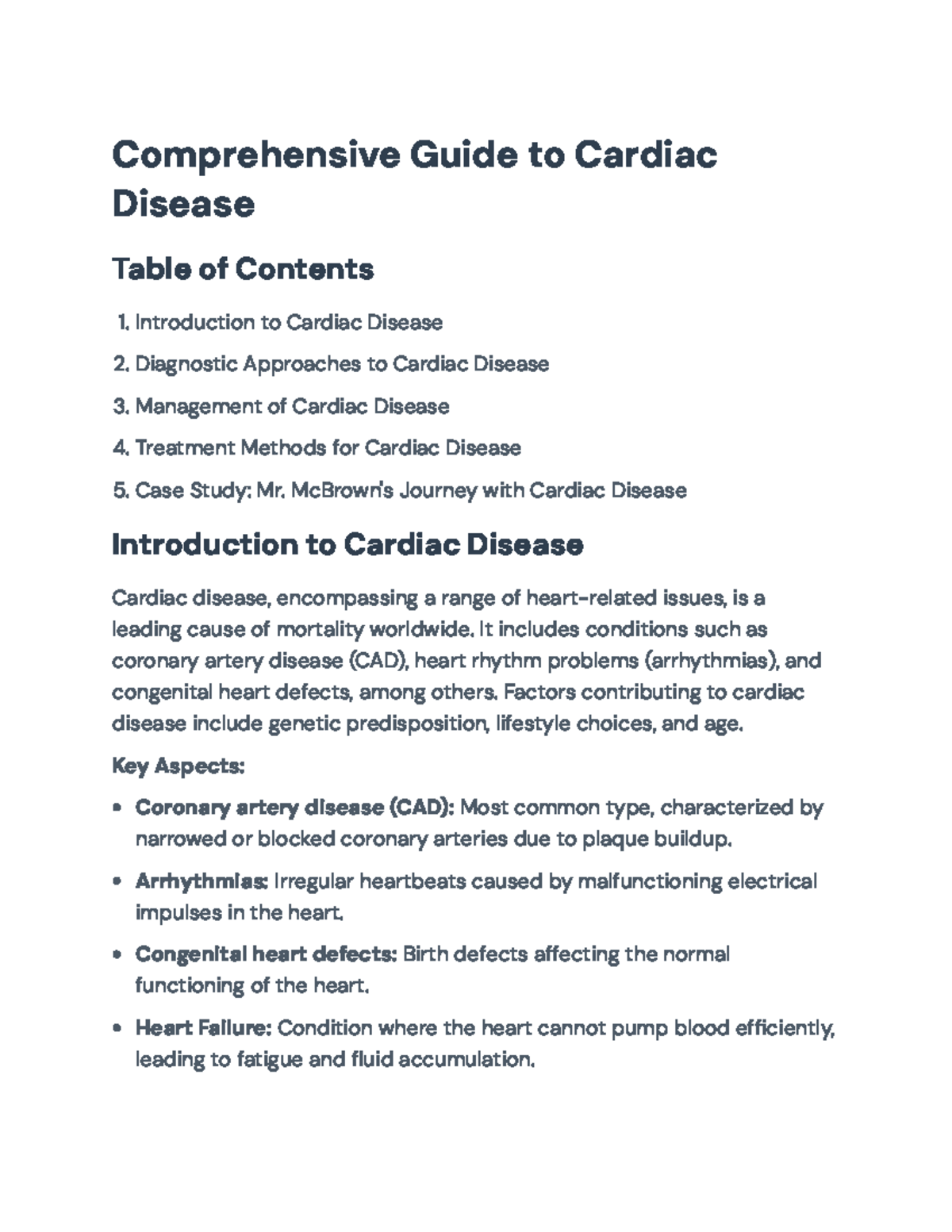 Comprehensive Guide to Cardiac Disease Management and Treatment ...