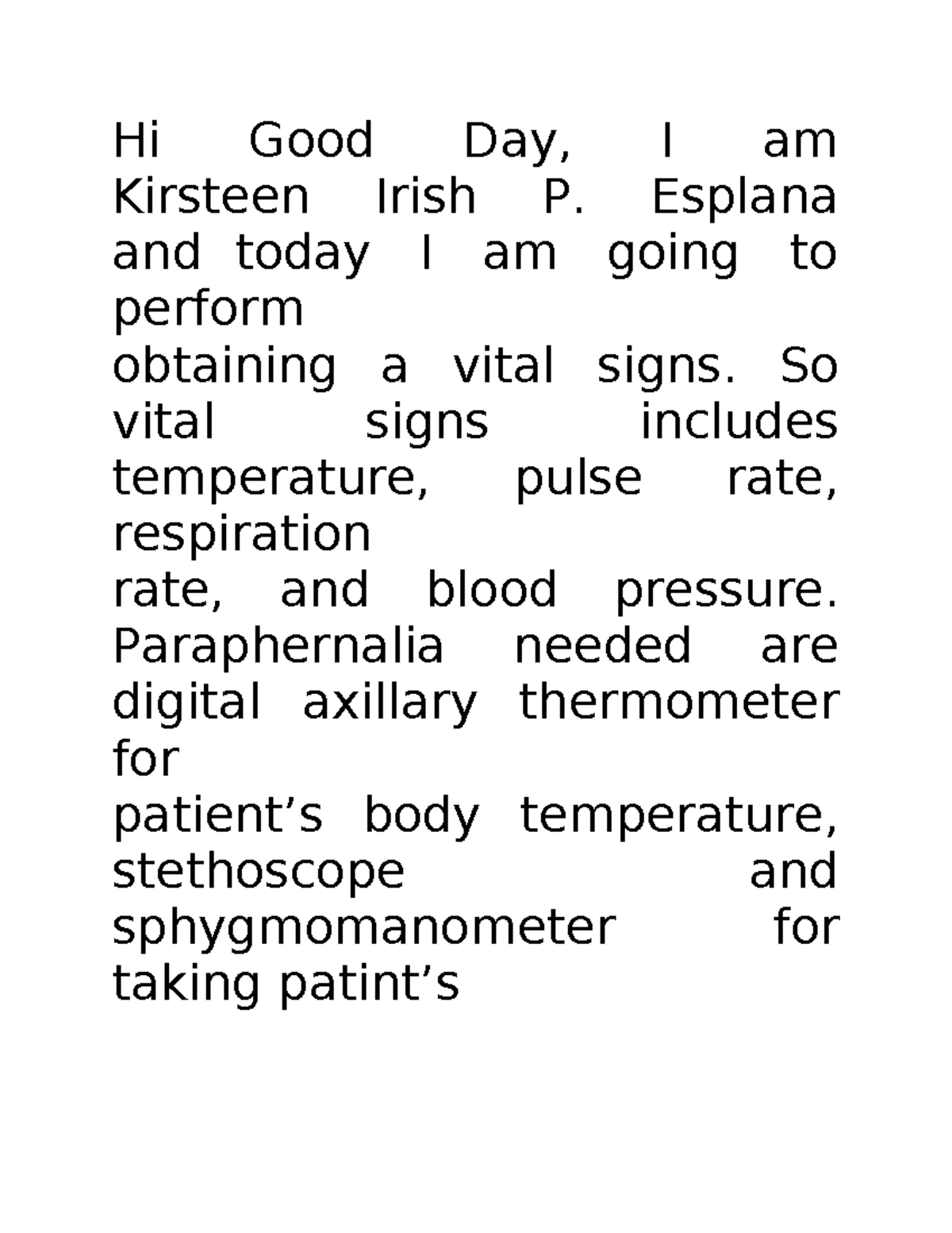 Nursing 101: Vital Signs Procedure and Assessment Techniques - Studocu