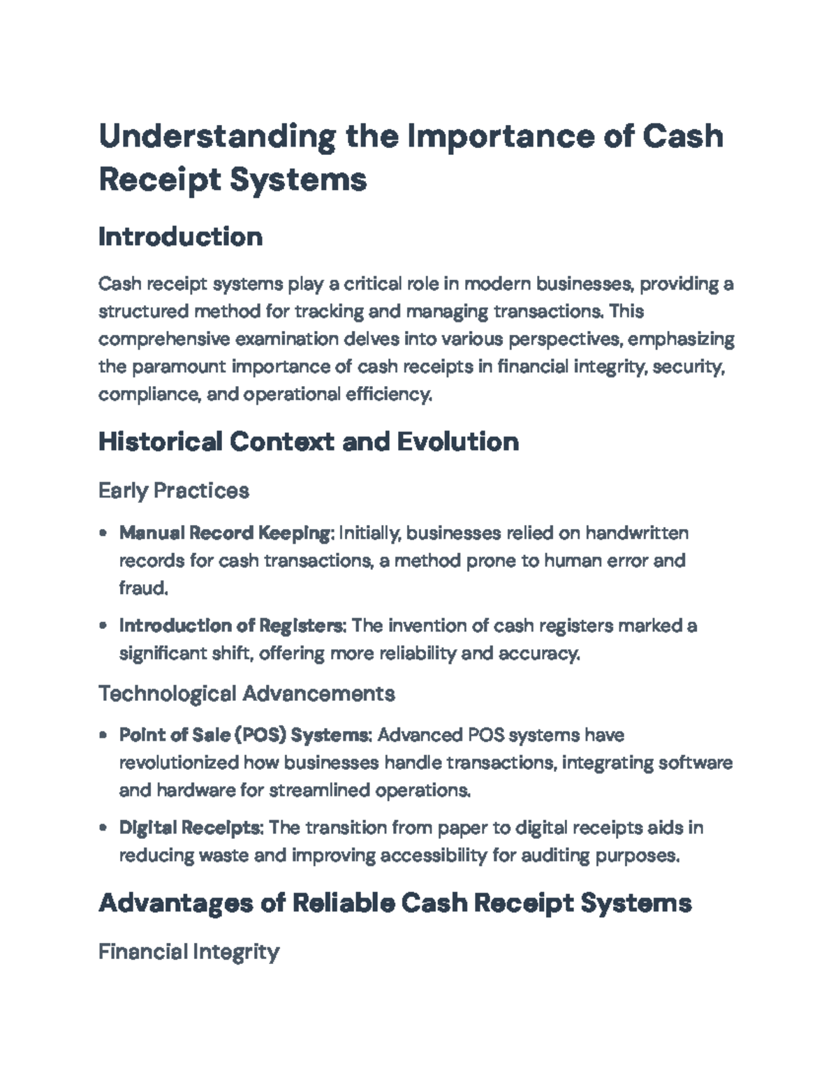 Importance of Cash Receipt Systems: Benefits & Challenges Overview ...