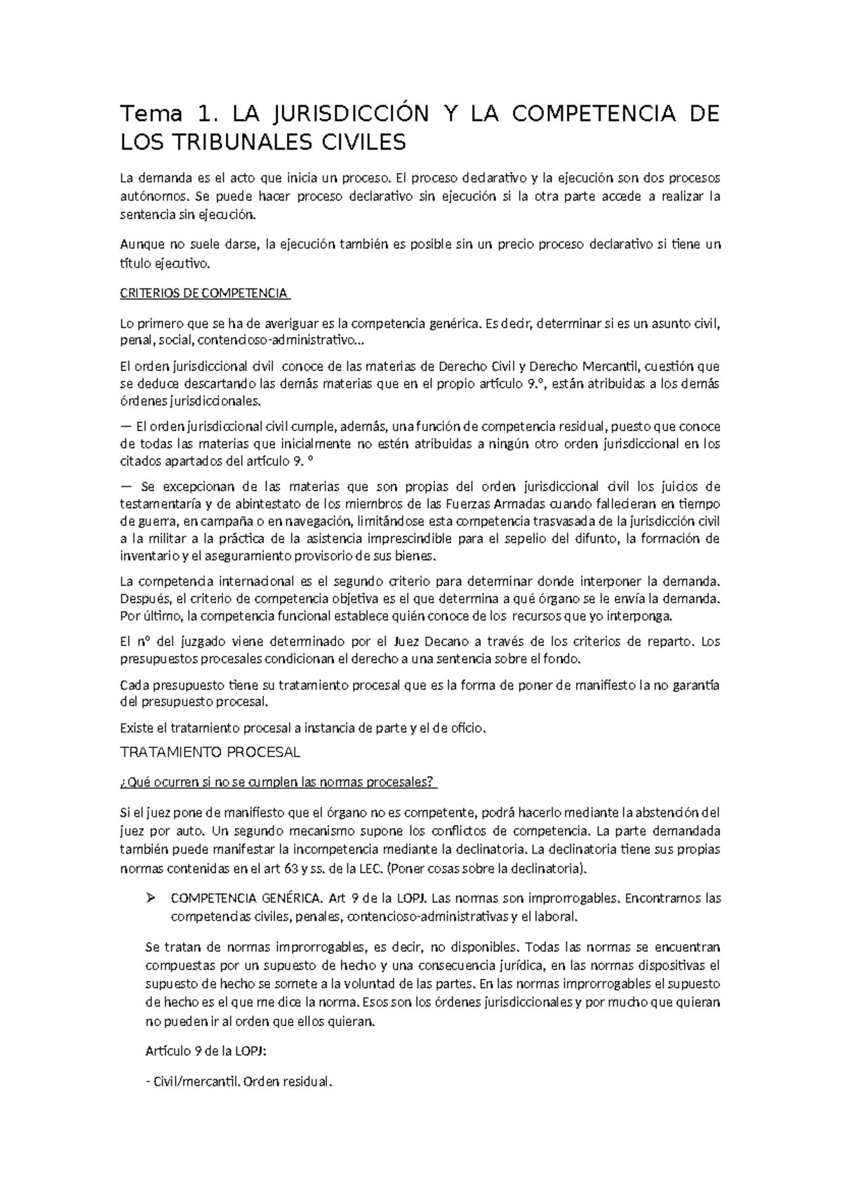 Tema 1. Jurisdicción y Competencia de los Tribunales Civiles - Manual ...