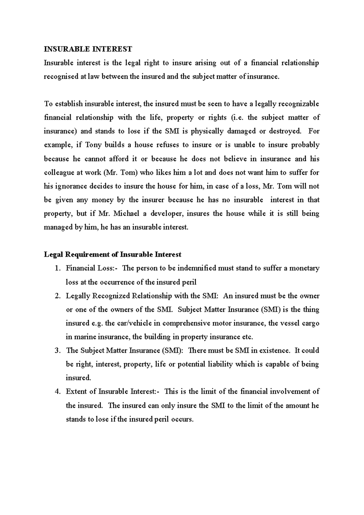 INS 101: Understanding Insurable Interest and Indemnity Principles ...