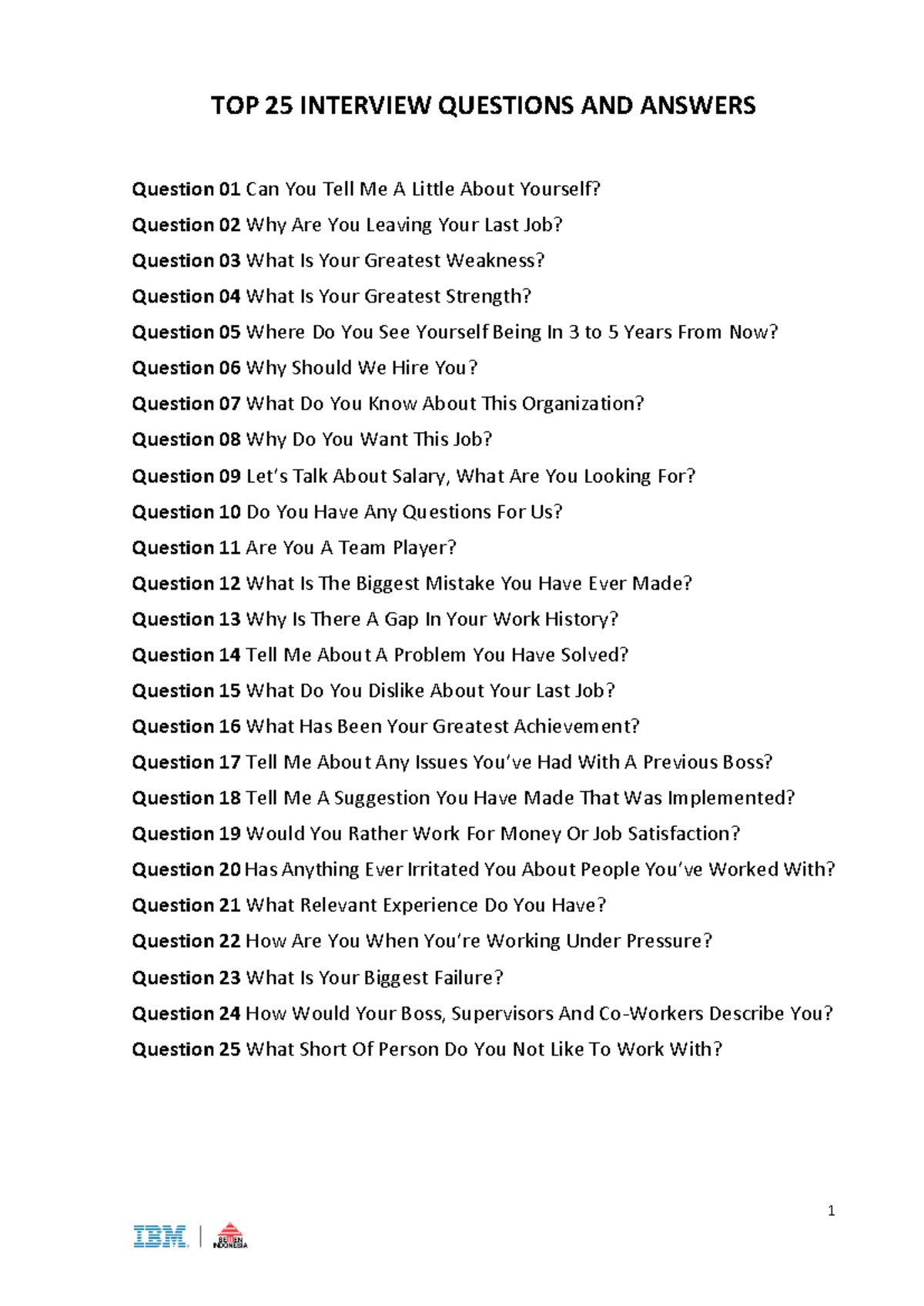 437098025 286869 Top 25 Interview Q&A for Successful Job Interviews ...