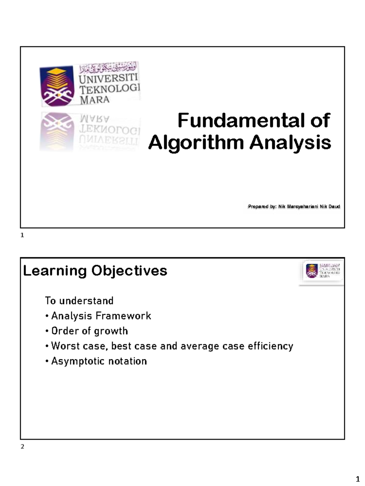 LN 2.0 Final Exam: Fundamentals of Algorithm Analysis - Studocu