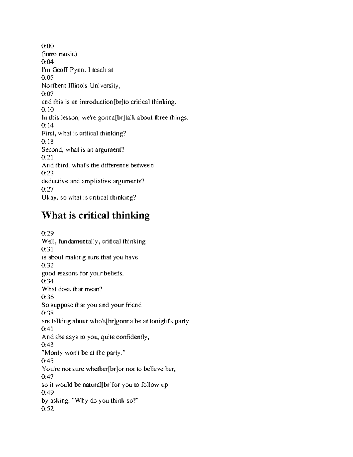 CThink - Summary of Critical Thinking Concepts and Arguments - Studocu