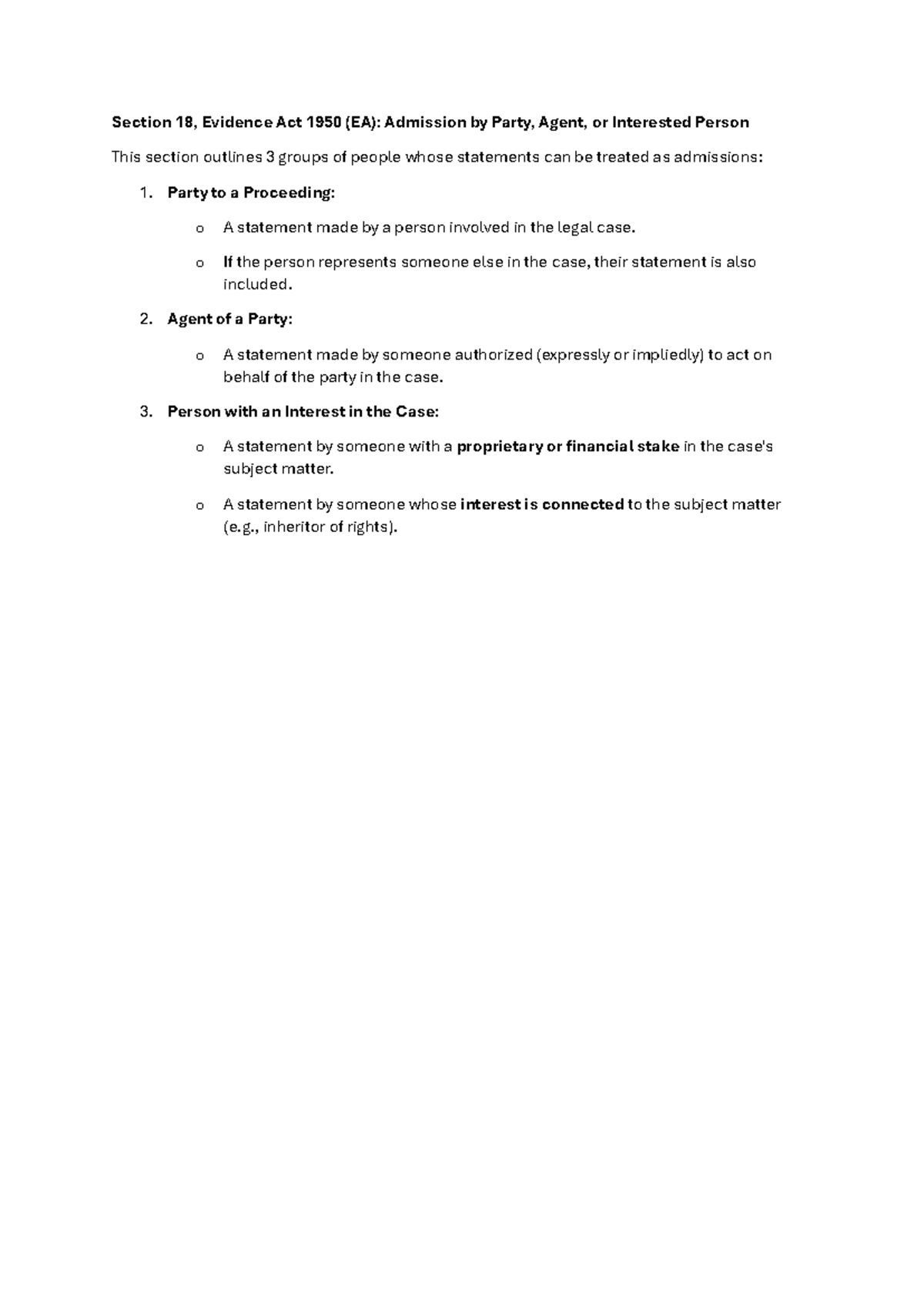 Section 18 Evidence Act - Section 18, Evidence Act 1950 (EA): Admission ...