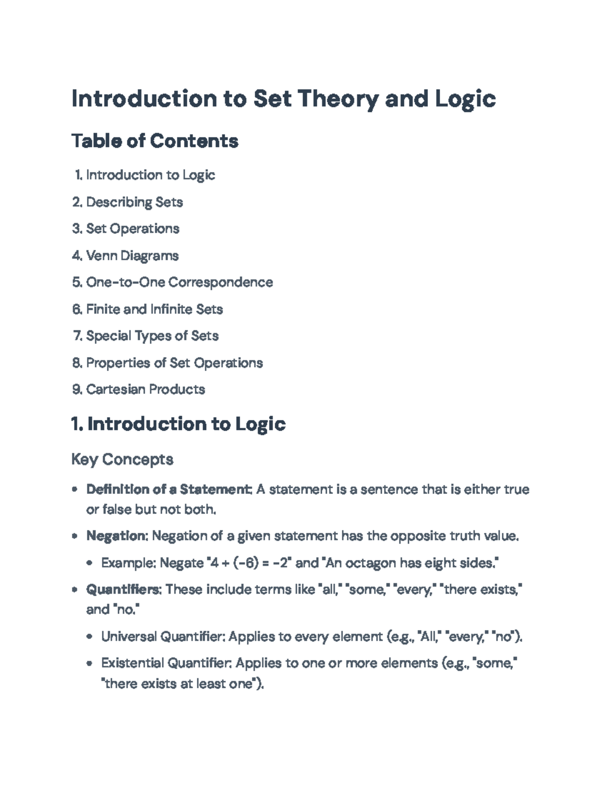 Title: Introduction to Set Theory and Logic (MATH 101) - Introduction ...