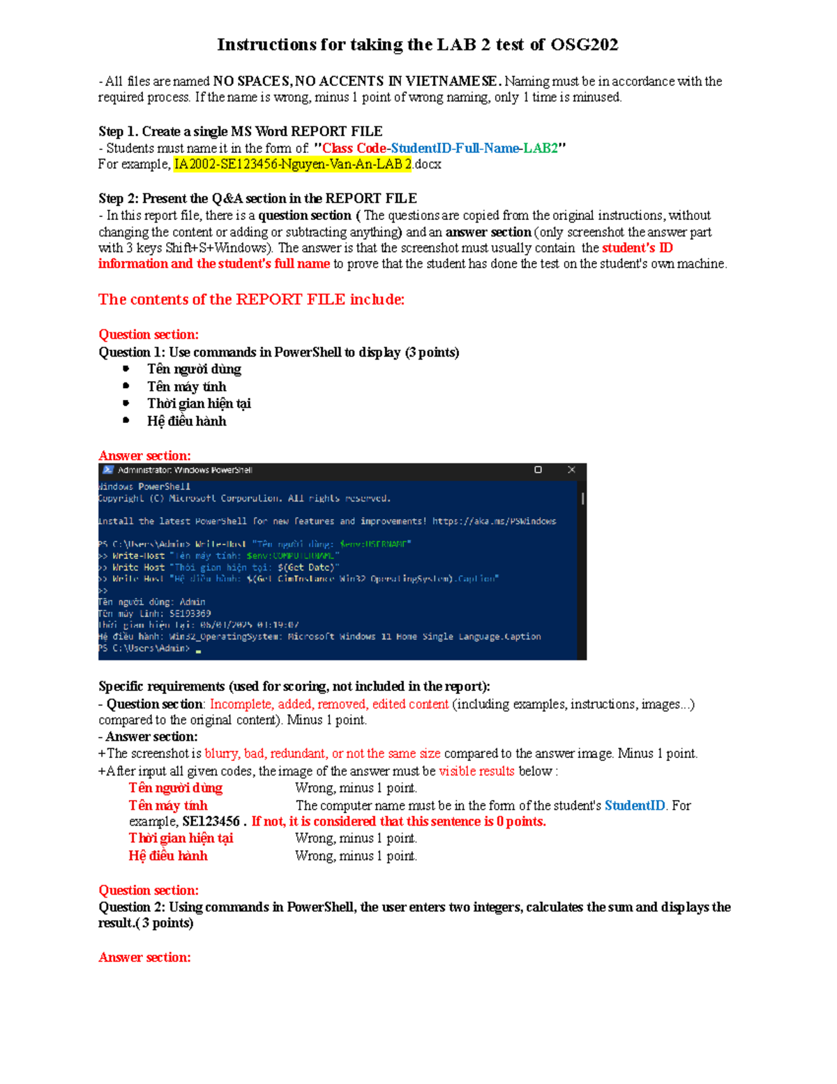 LAB 2 Test Instructions for OSG202: Report File Guidelines - Studocu