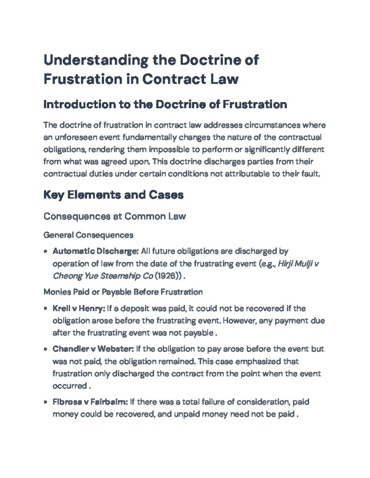 Understanding the Doctrine of Frustration in Contract Law (LAW 101 ...