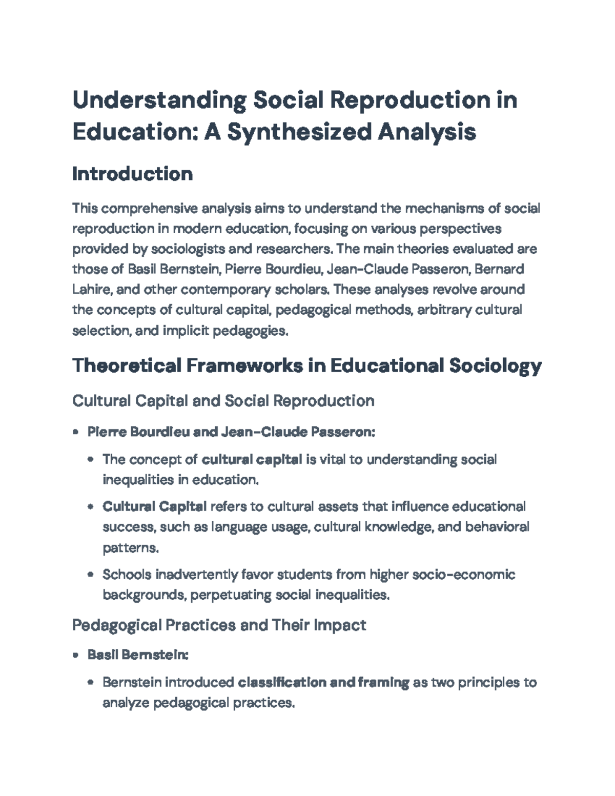 Understanding Social Reproduction in Education: A Sociological Analysis ...