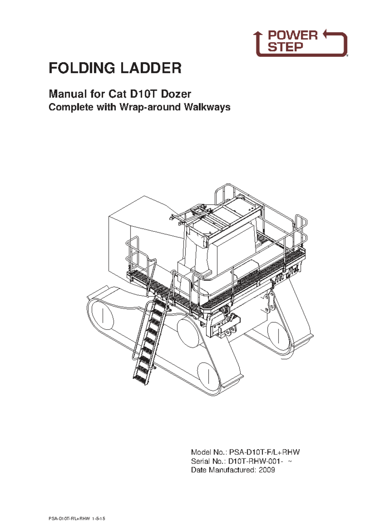 Caterpillar D10T Dozer Folding Ladder Manual & Maintenance Guide - Studocu