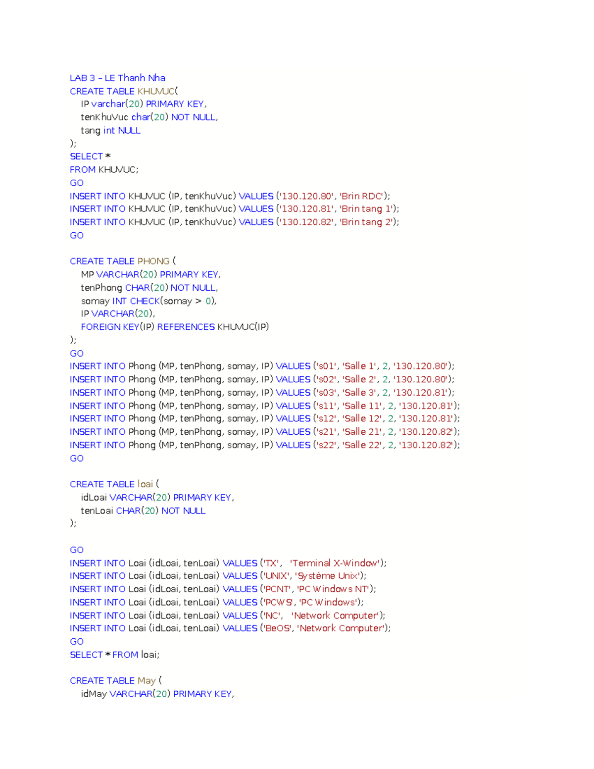 LAB 3 - Database Management and SQL Queries (B2303887) - Studocu
