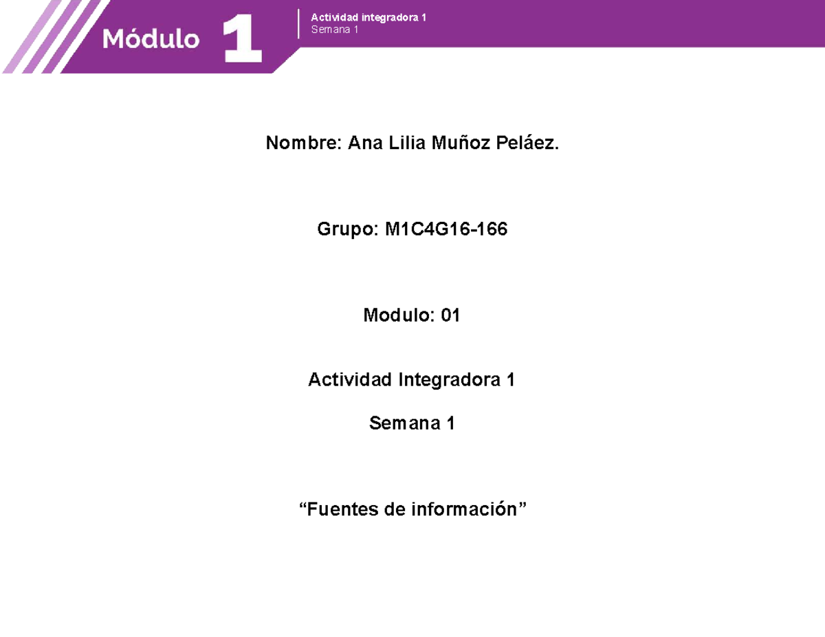 Actividad Integradora 1 - Semana 1: TIC y su Impacto en la Sociedad ...