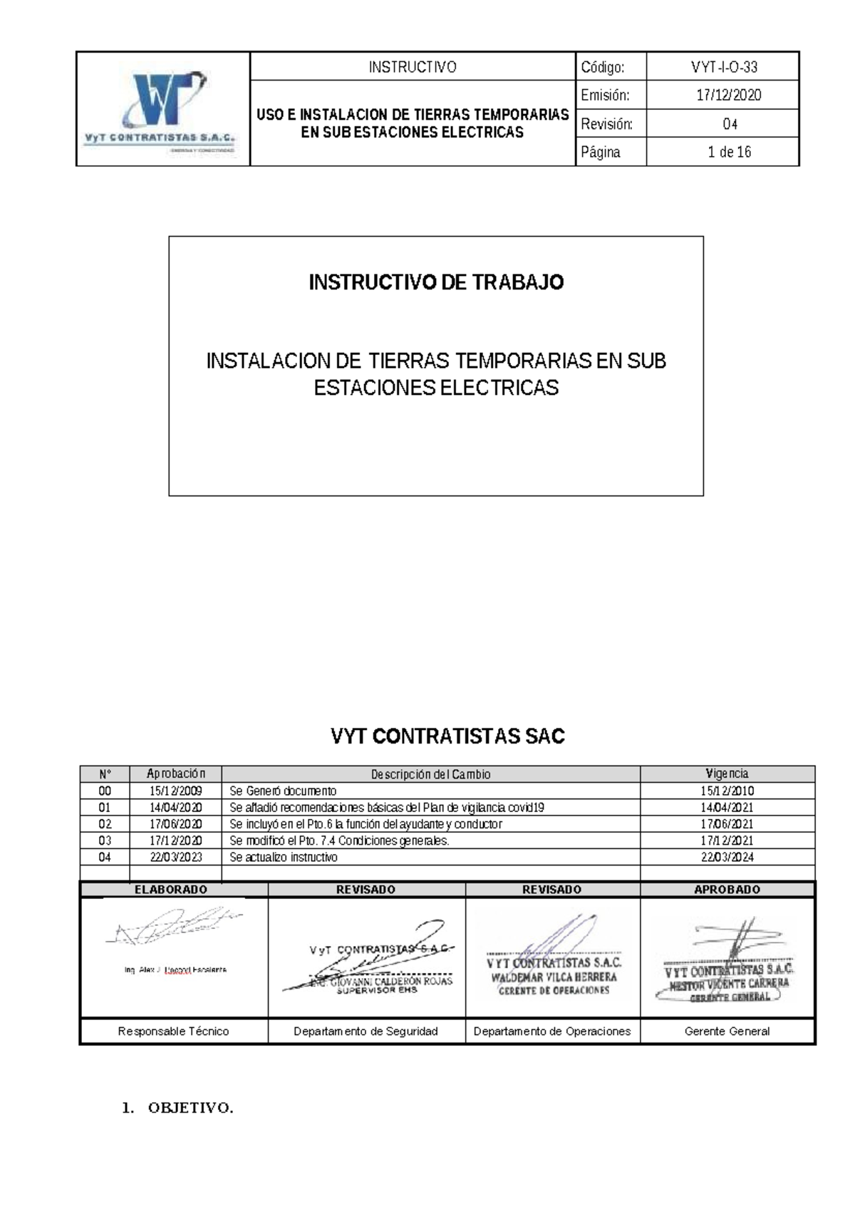 Instrucciones de Instalación de Tierras Temporarias en SSEE - VYT-I-O ...