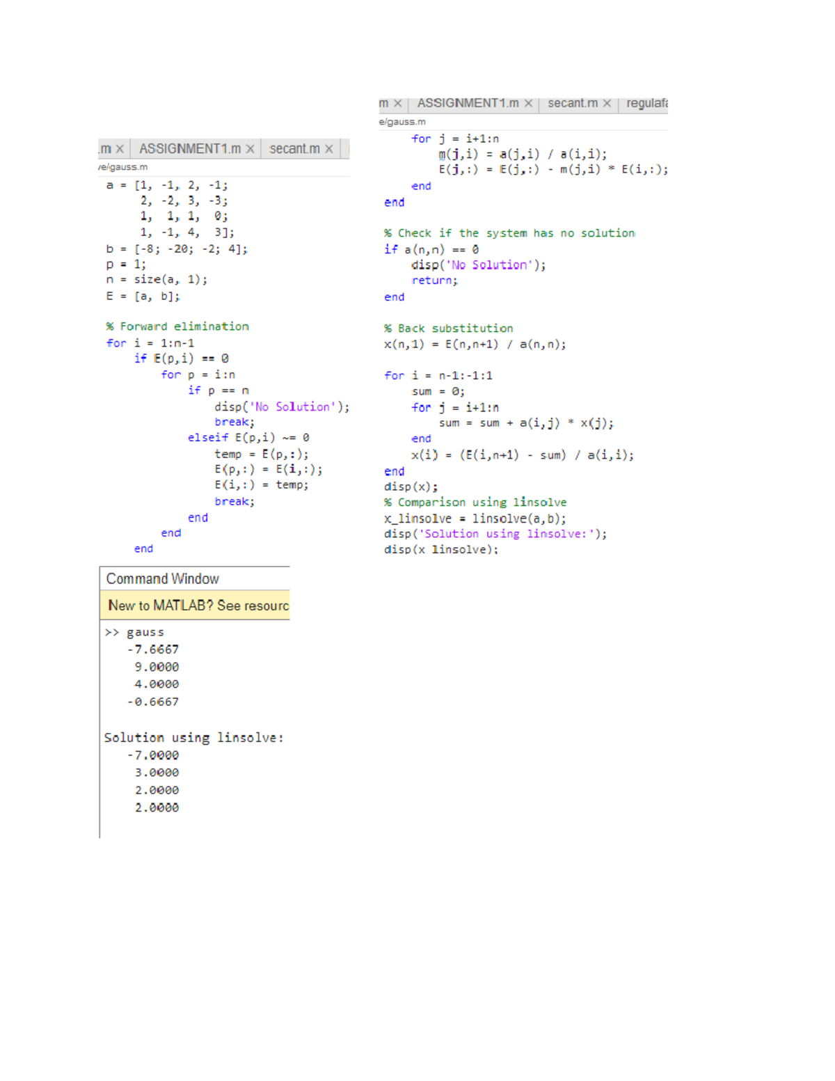 Nclaba 148 - Assignment 1: Secant and Regularization Techniques - Studocu