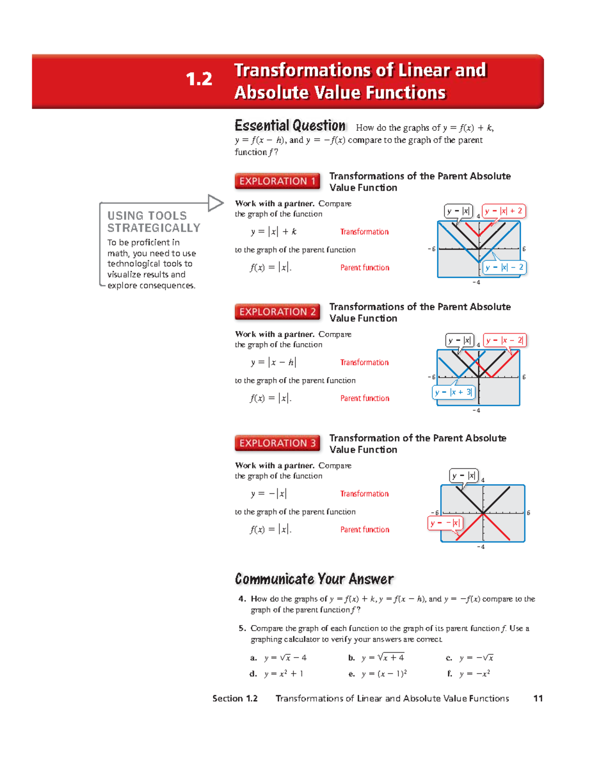 CTY AL2 1.2: Transformations of Linear & Absolute Value Functions - Studocu