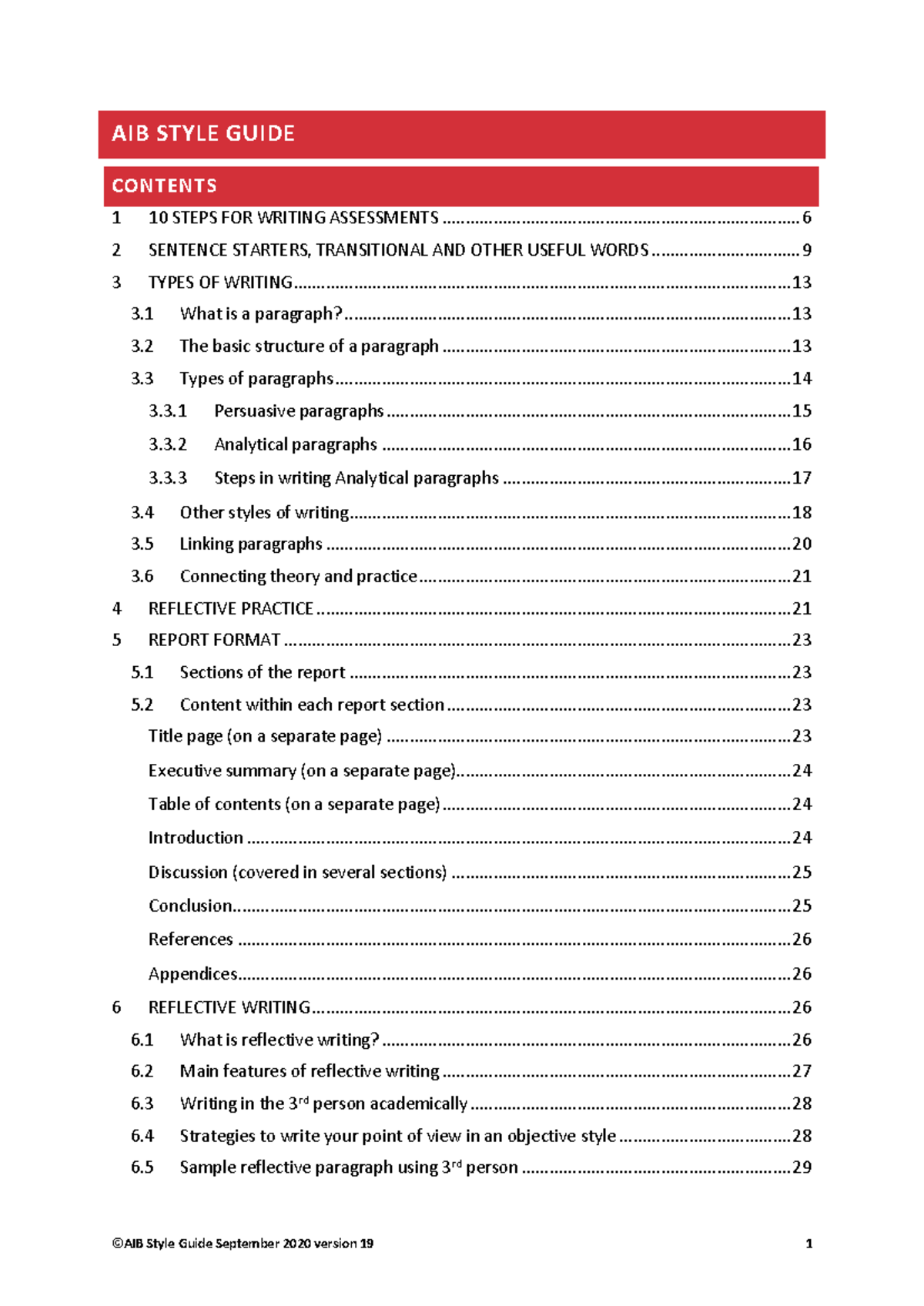 AIB Style Guide: Essential Writing Tips for Assessments and Reports ...