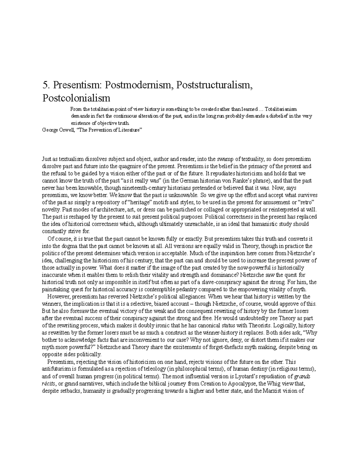 Graham Good Chapter 5: Analyzing Presentism in Theoretical Contexts ...