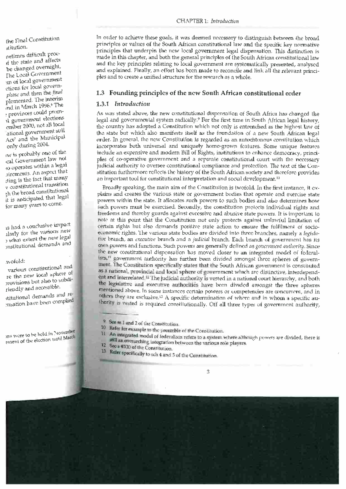 Bekink 3-14: Principles of South African Local Government Law Overview ...