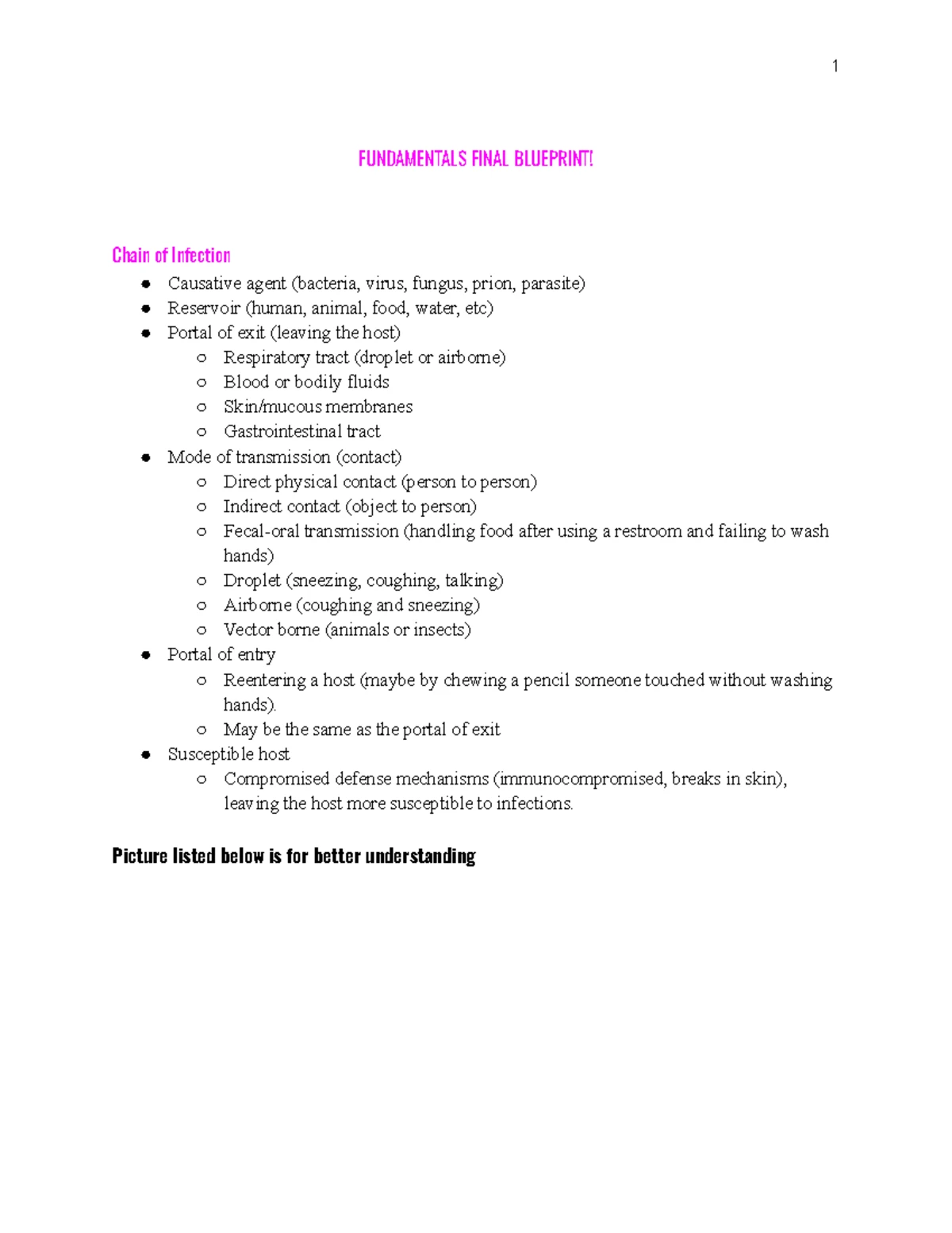 Fundamentals Exam 1 Study Guide: Key Readings & Health Care Concepts ...