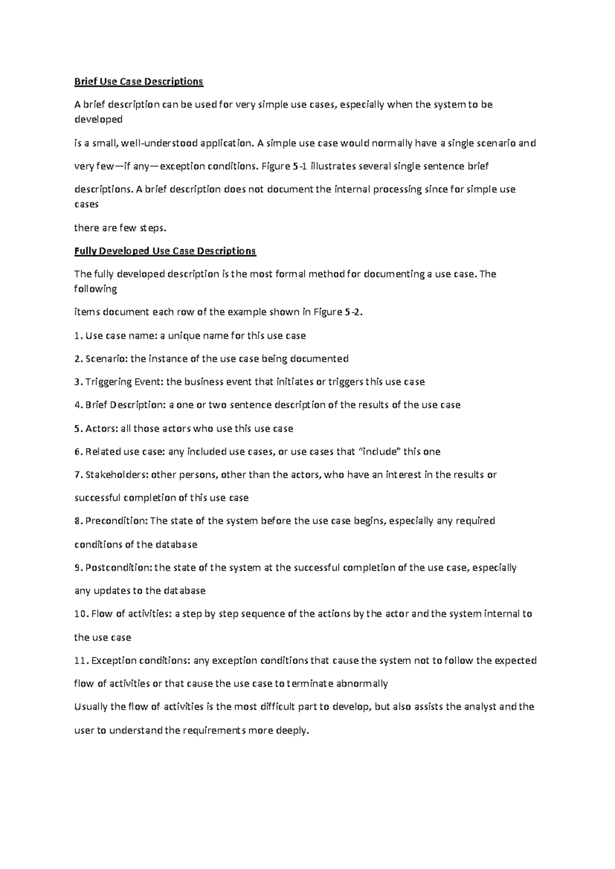 Use Case Documentation Overview: Brief & Fully Developed Descriptions ...
