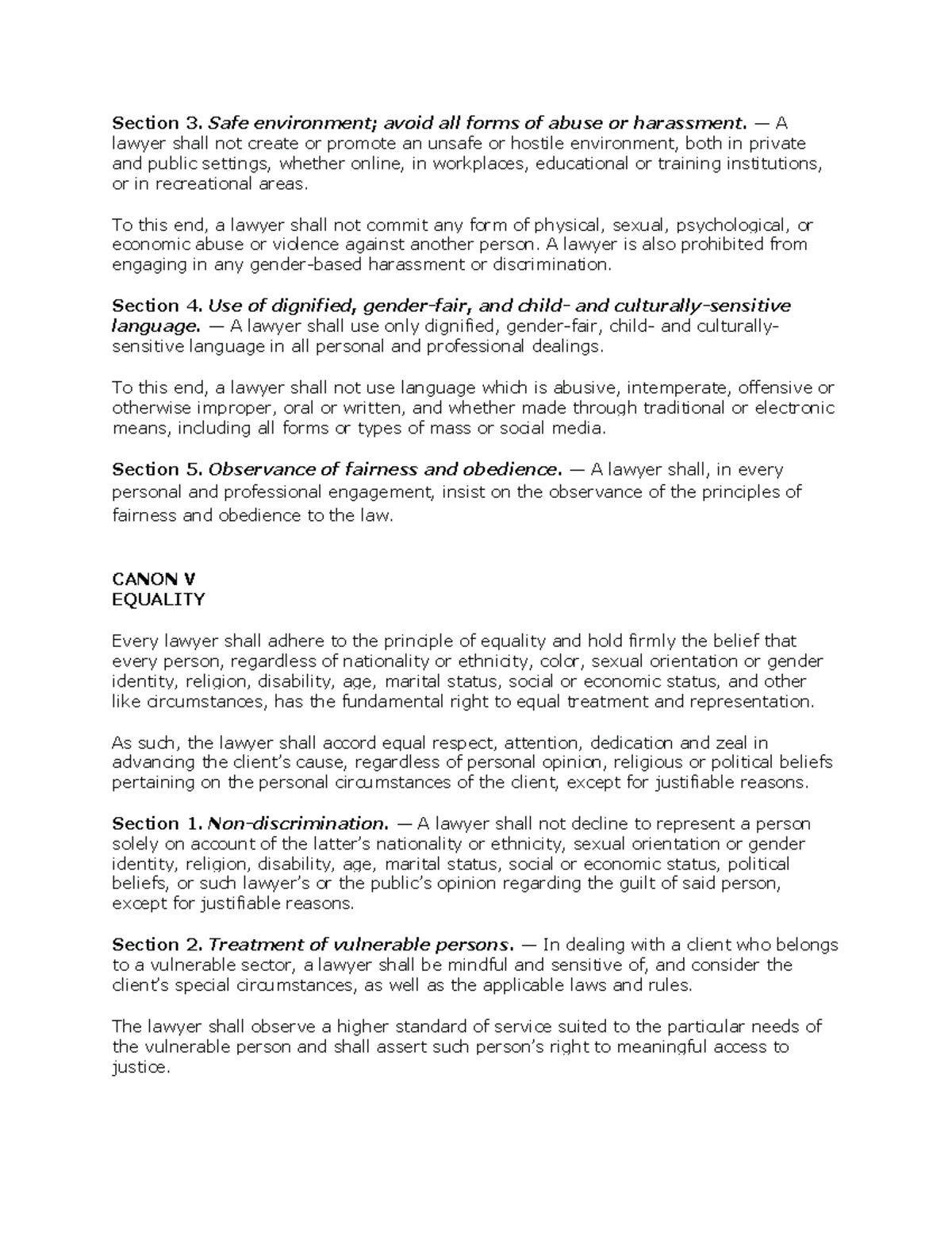 CPRA Gender: Guidelines on Lawyer Conduct and Client Representation ...