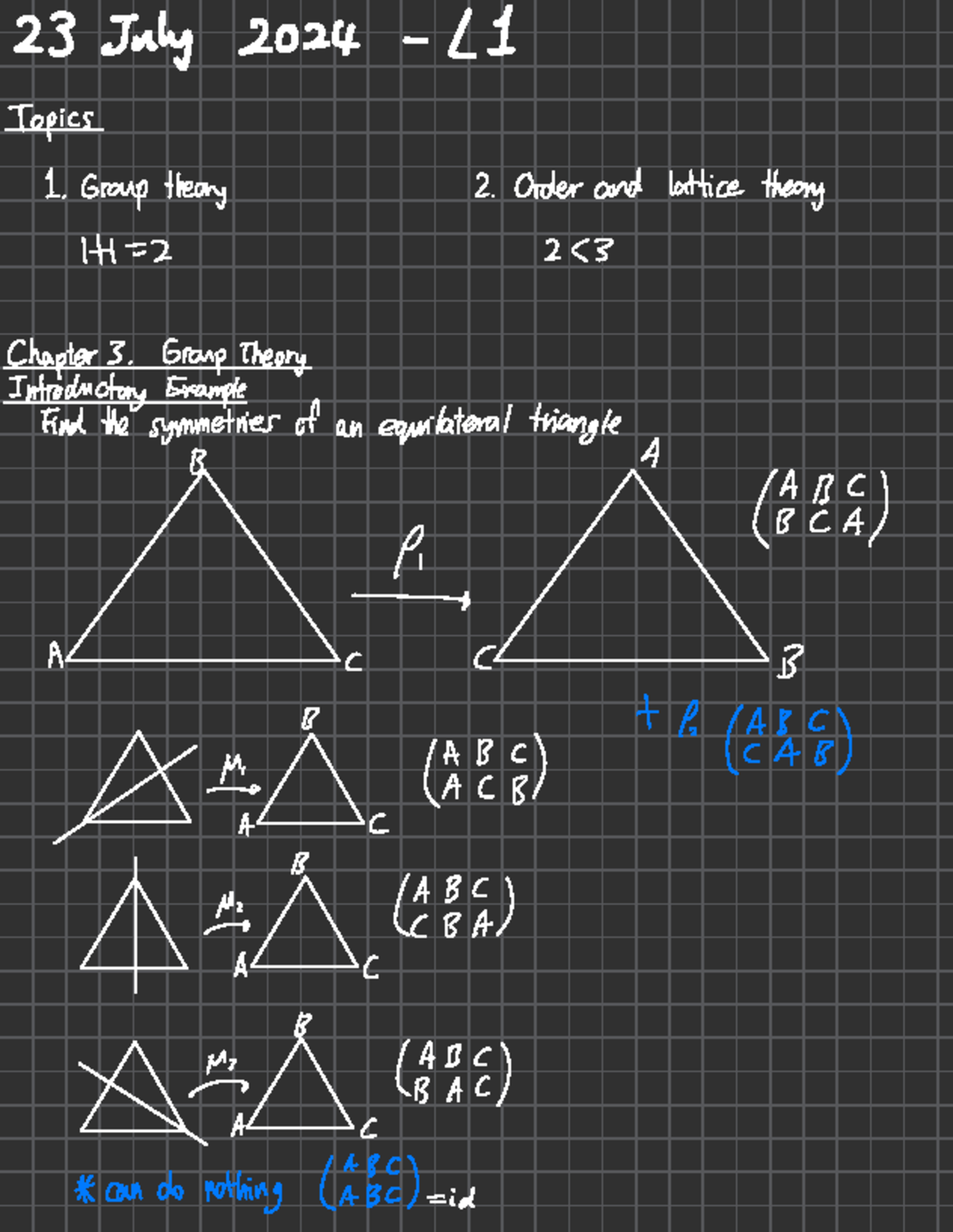 Group Theory Notes: Key Concepts and Examples (MAM2023S) - Studocu
