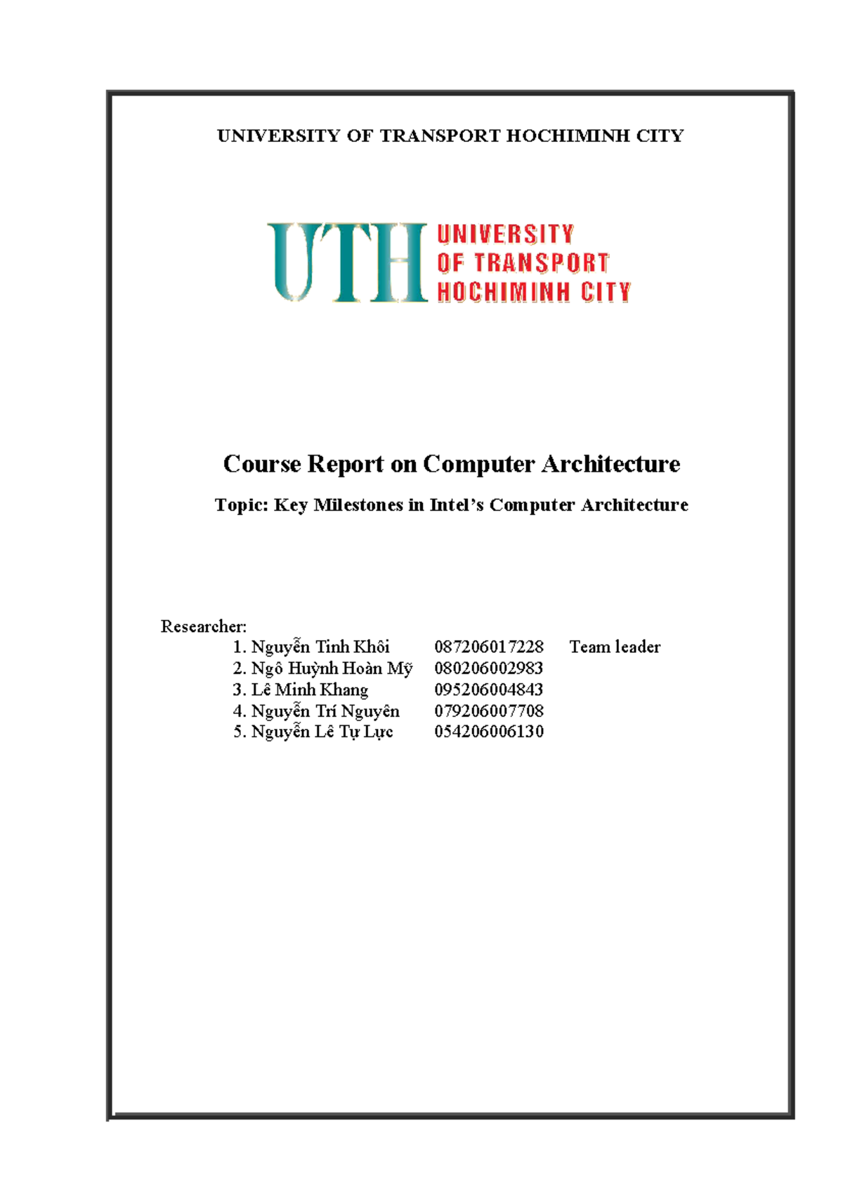 Course Report on Computer Architecture: Key Milestones (BTL) - Studocu