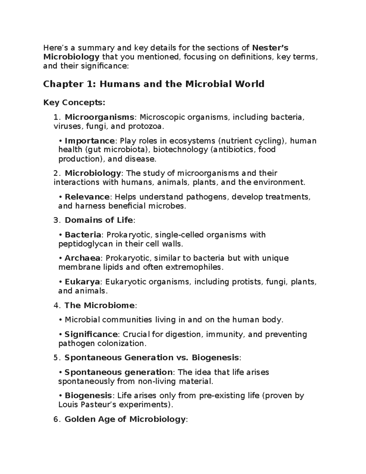 Micro 0 Study Guide: Key Concepts in Microbiology and Cell Structure ...