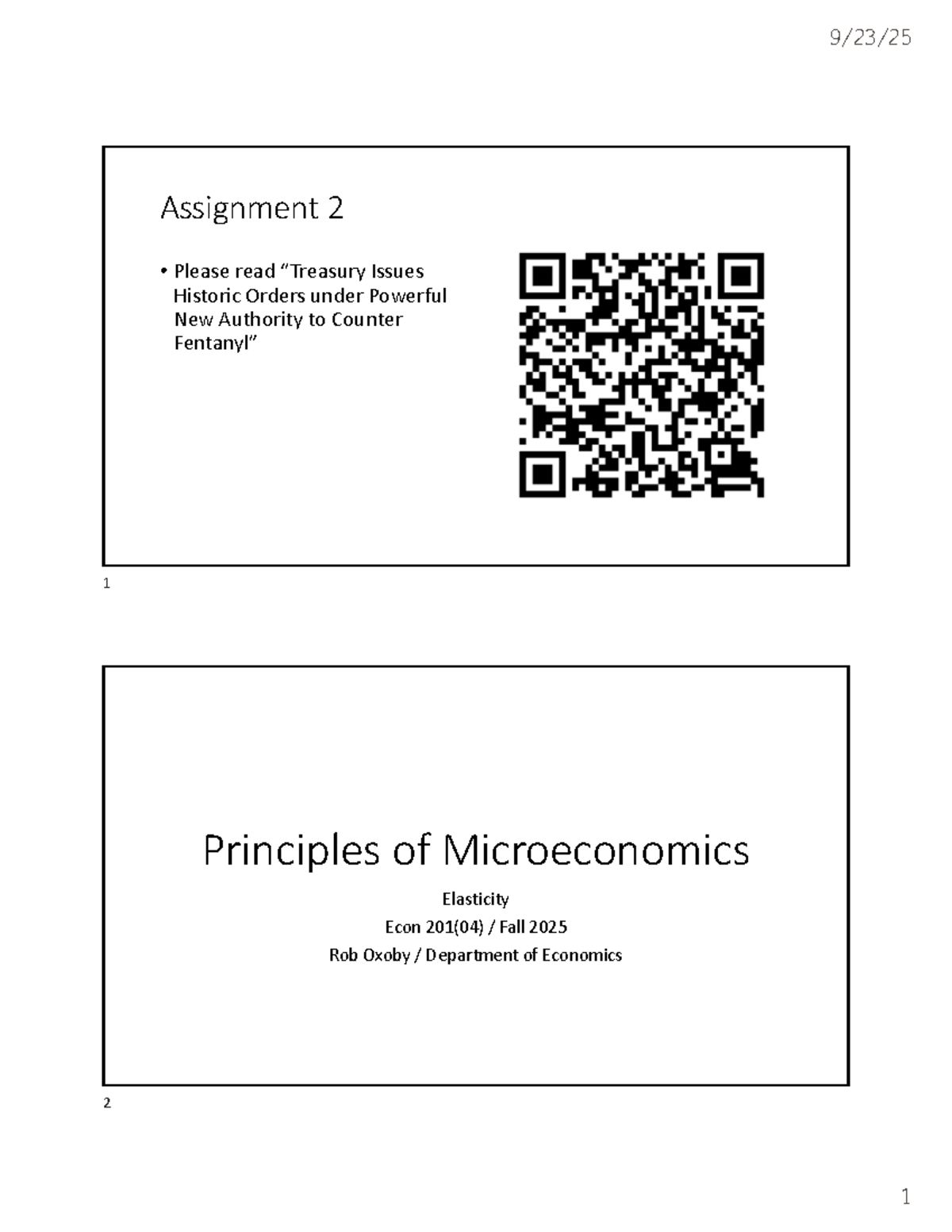 Econ 201(04) Fall 2025: Elasticity Assignment 2 Analysis - Studocu